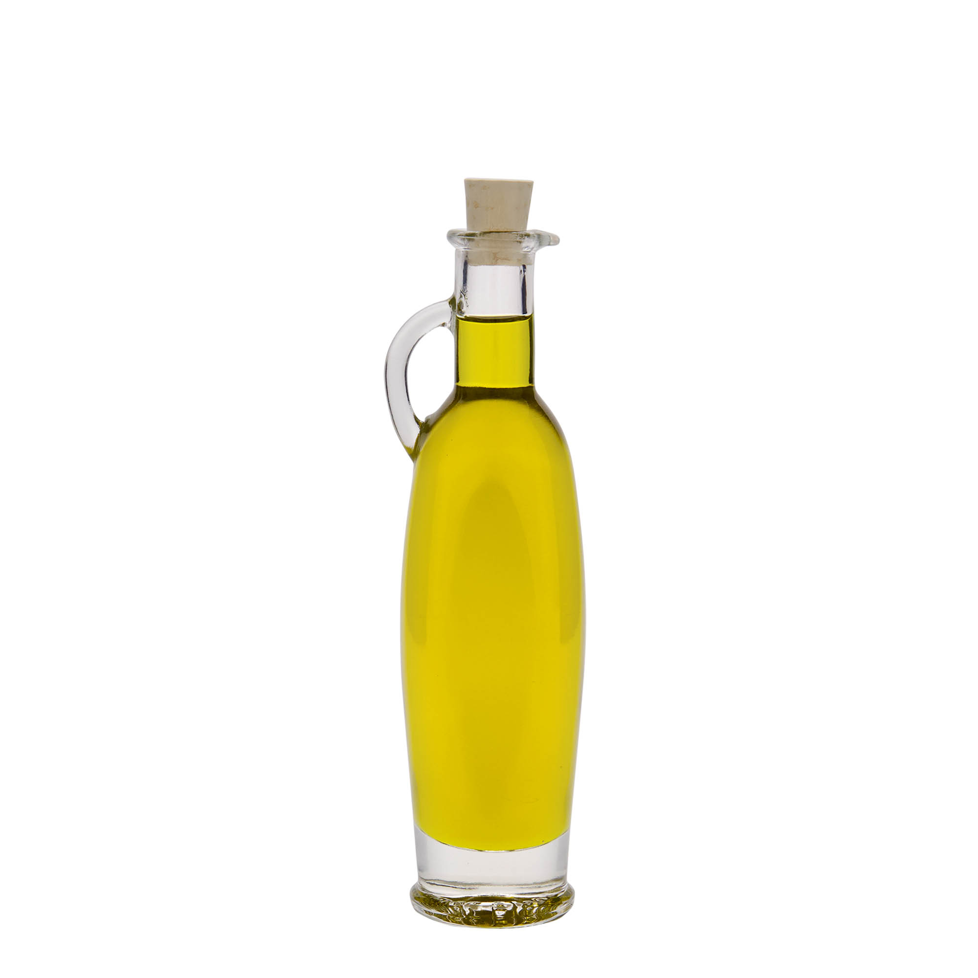 Bottiglia di vetro da 100 ml 'Eleganta', ovale, bocca: tappo in sughero