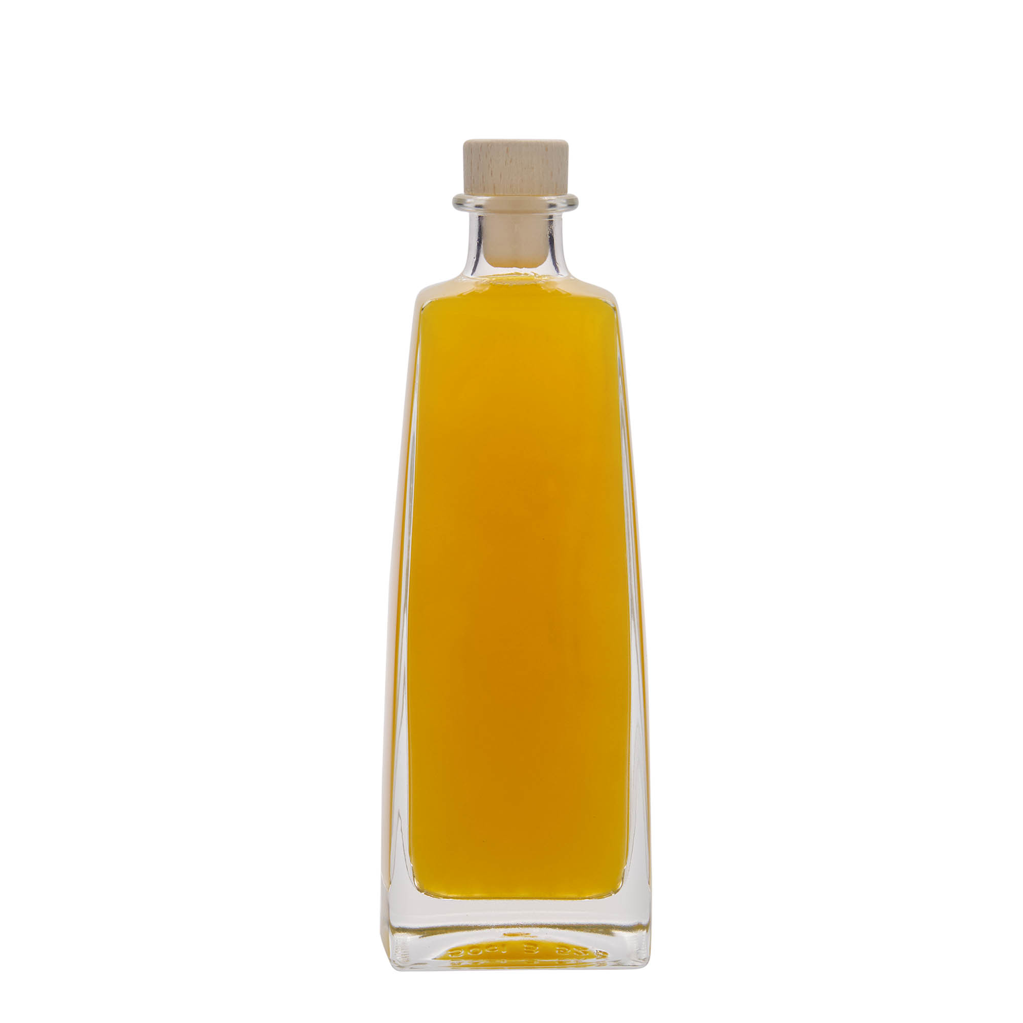 Bottiglia di vetro da 500 ml 'Timmy', rettangolare, bocca: sughero Bottiglia di vetro da 500 ml 'Timmy', rettangolare, bocca: sughero
