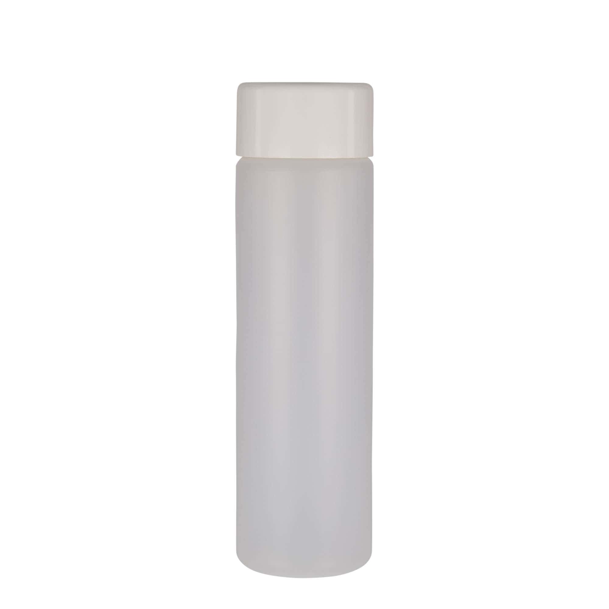 500 ml bottiglia rotonda, plastica PE, naturale, bocca: chiusura a vite