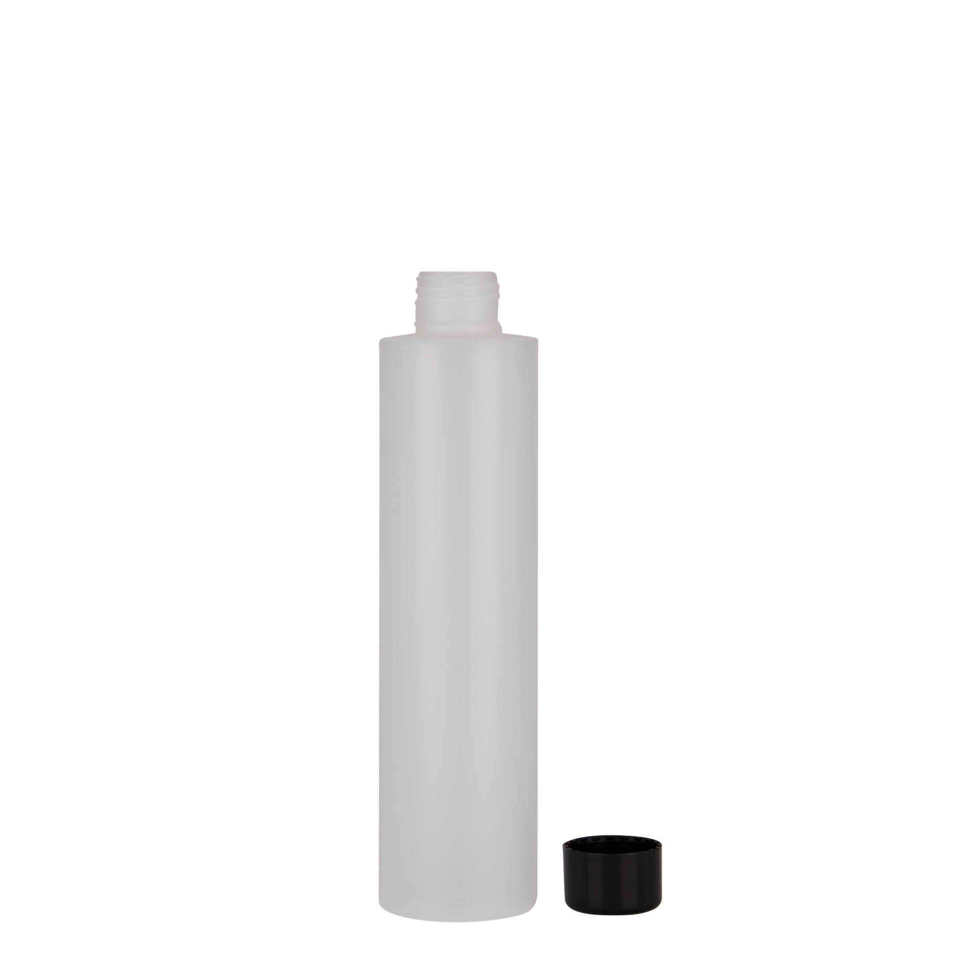 Bottiglia in plastica da 200 ml 'Pipe', HDPE, naturale, bocca: 24/410