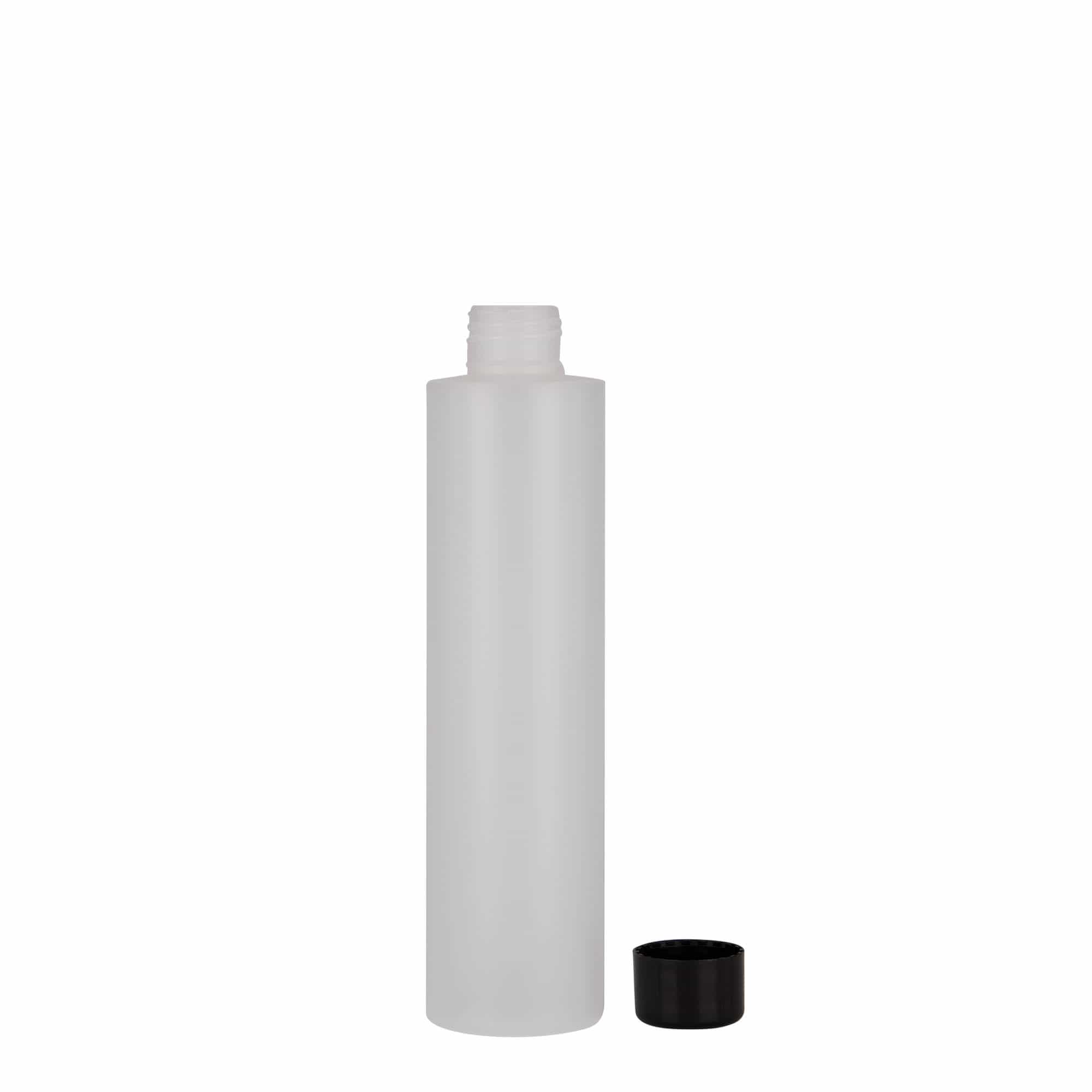Bottiglia in plastica da 200 ml 'Pipe', HDPE, naturale, bocca: 24/410