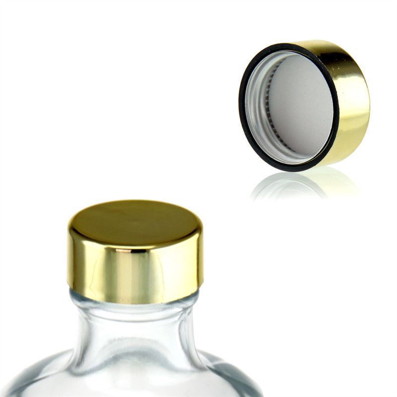 Tappo a vite, plastica ABS, oro, per bocca: GPI 28/400 Tappo a vite, plastica ABS, oro, per bocca: GPI 28/400