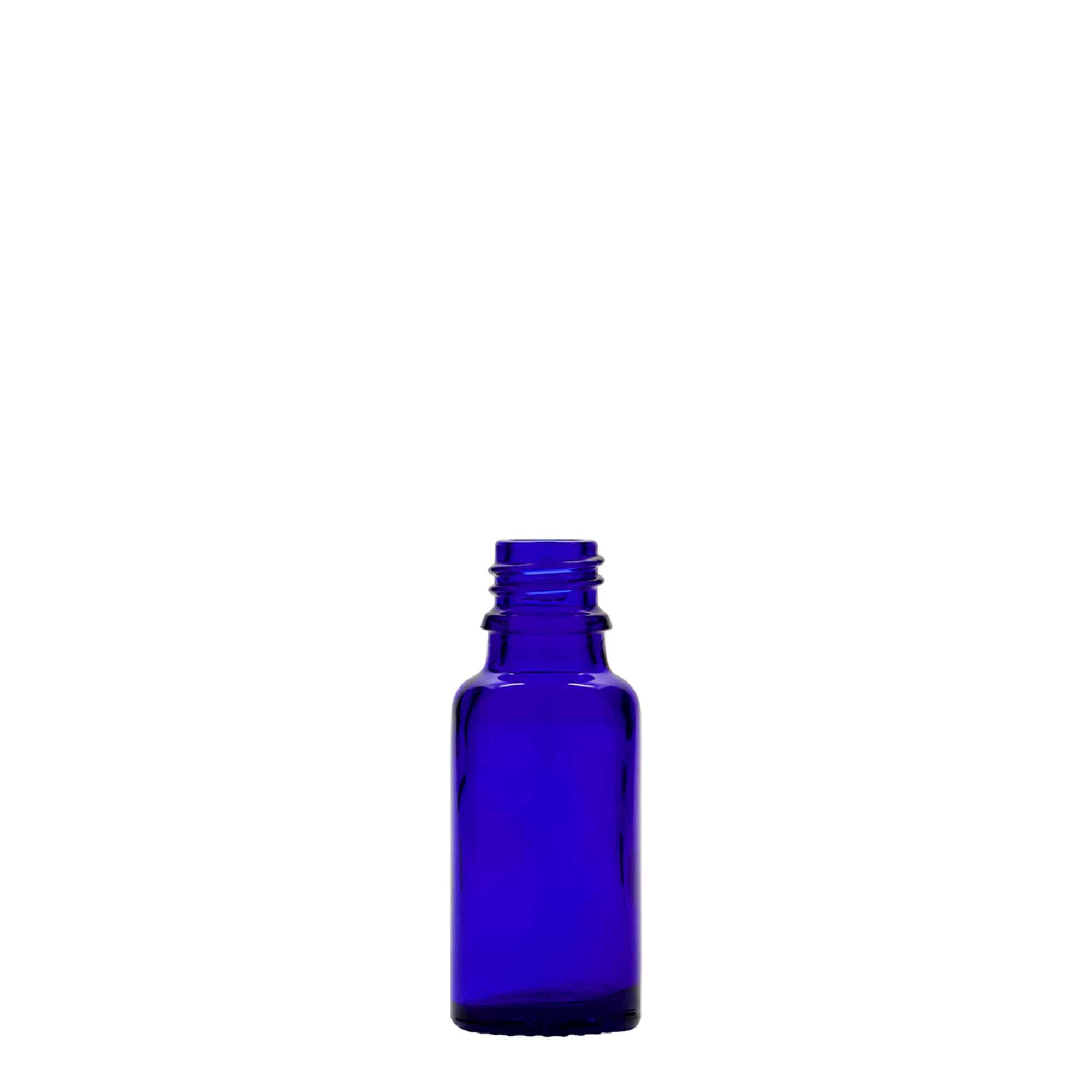 20 ml flacone medico, vetro, blu reale, bocca: DIN 18