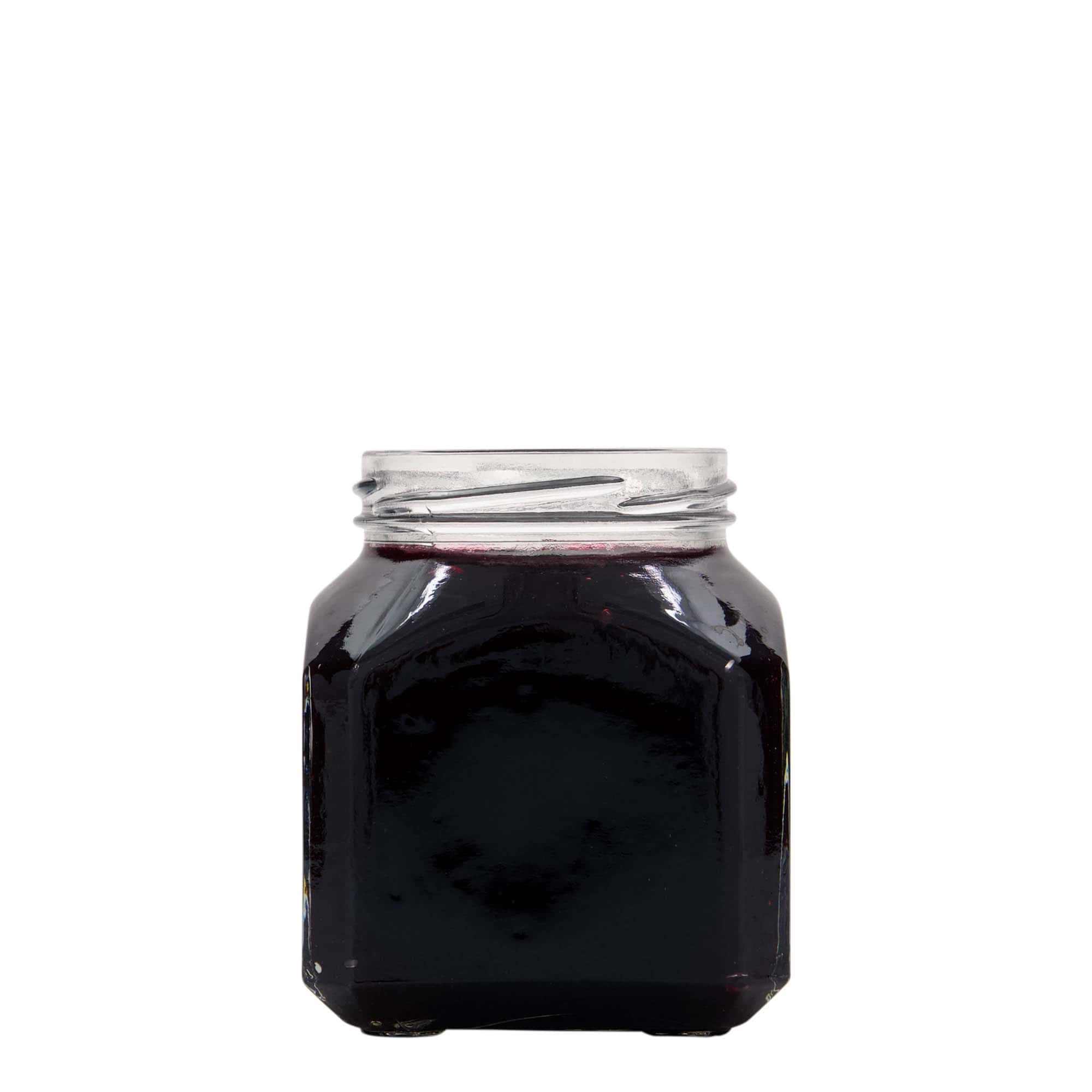 314 ml barattolo quadrato 'Milano', bocca: Twist-Off (TO 63)