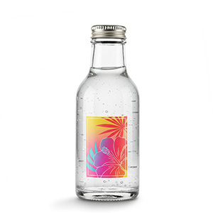 bombola di gas Bottiglia di vetro da 100 ml riempita d'acqua