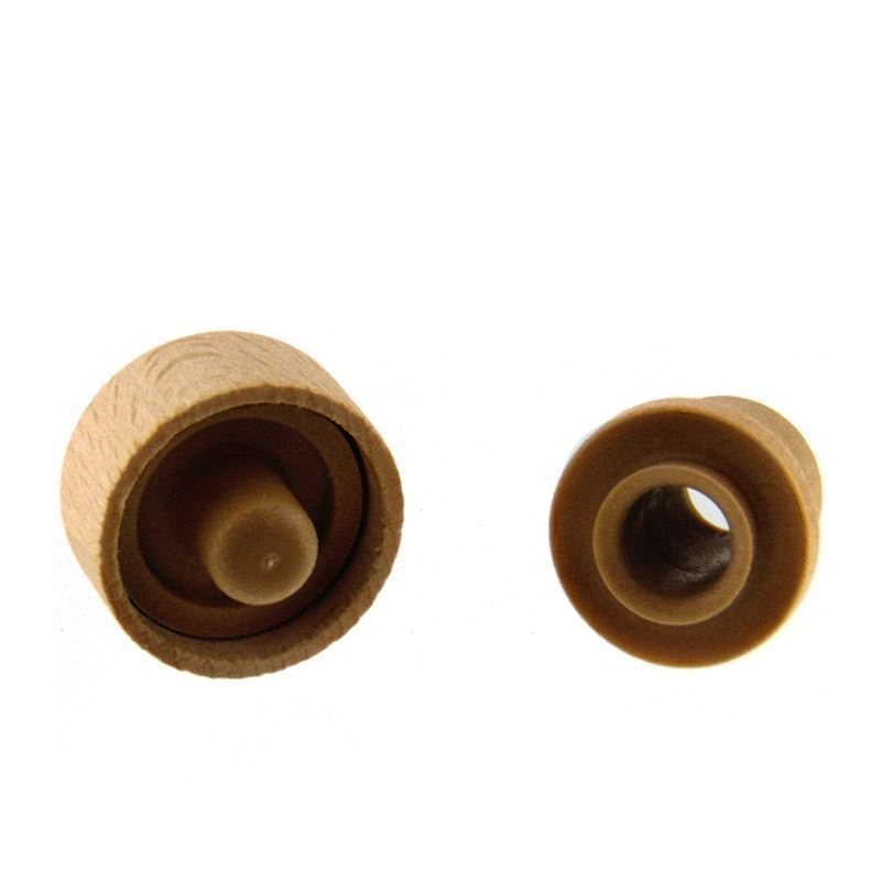 Tappo con impugnatura e apertura dosatrice 19 mm, legno/plastica, beige, per bocca: sughero Tappo con impugnatura e apertura dosatrice 19 mm, legno/plastica, beige, per bocca: sughero