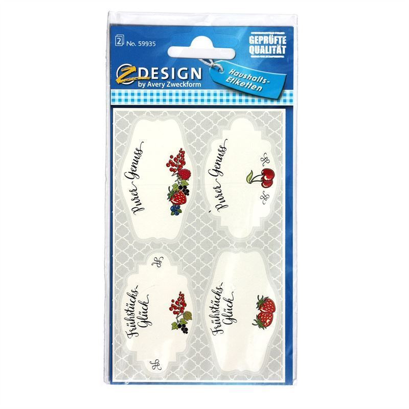 Etichette Zweckform 'Colazione', carta, multicolore