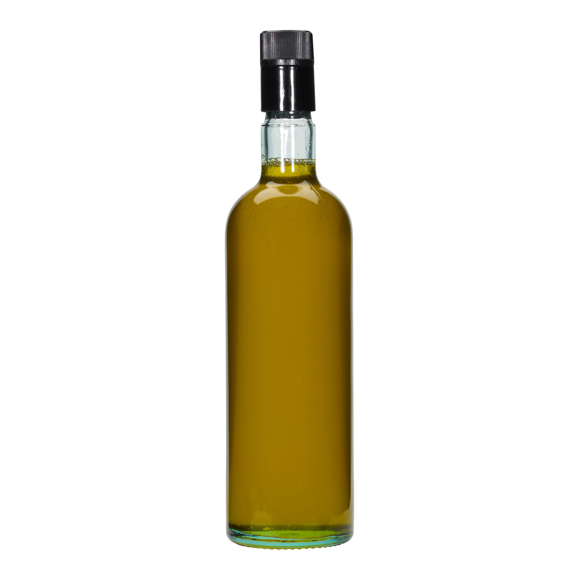 Bottiglia da 750 ml per aceto/olio 'Willy New', vetro, verde chiaro, bocca: DOP