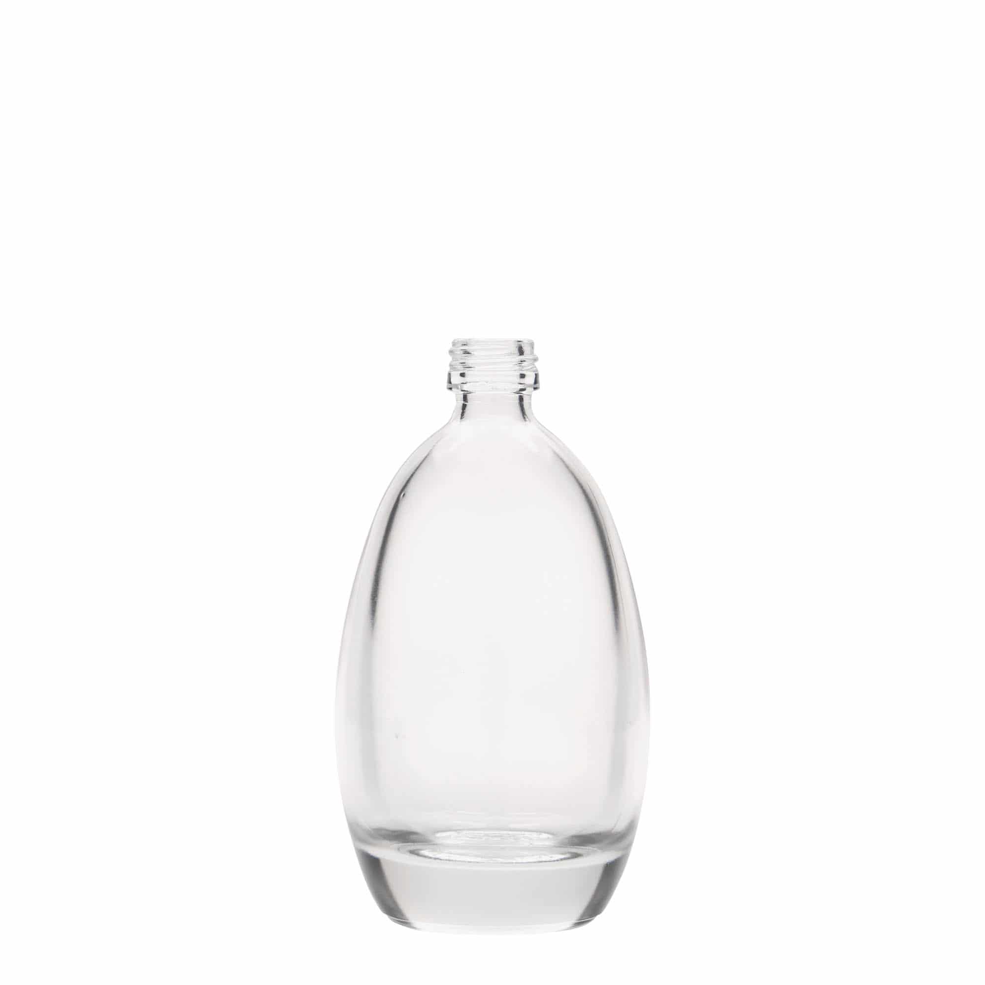 100 ml Bottiglia di vetro 'Uovo', imboccatura: PP 18 100 ml Bottiglia di vetro 'Uovo', imboccatura: PP 18