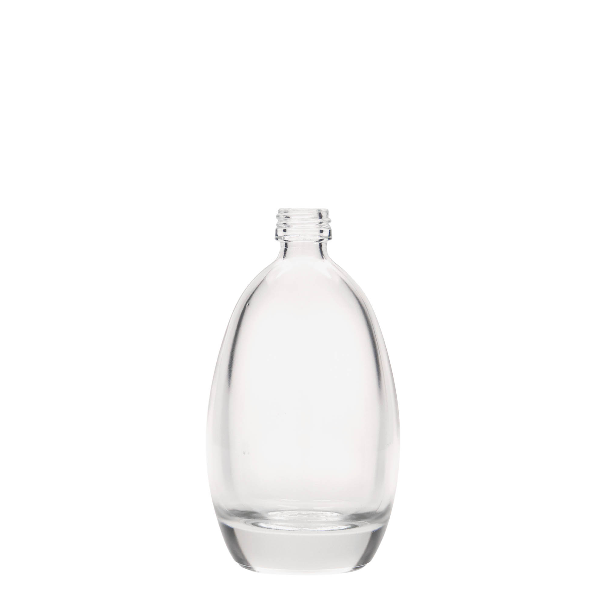 Bottiglia di vetro da 100 ml 'Uovo', bocca: PP 18 Bottiglia di vetro da 100 ml 'Uovo', bocca: PP 18