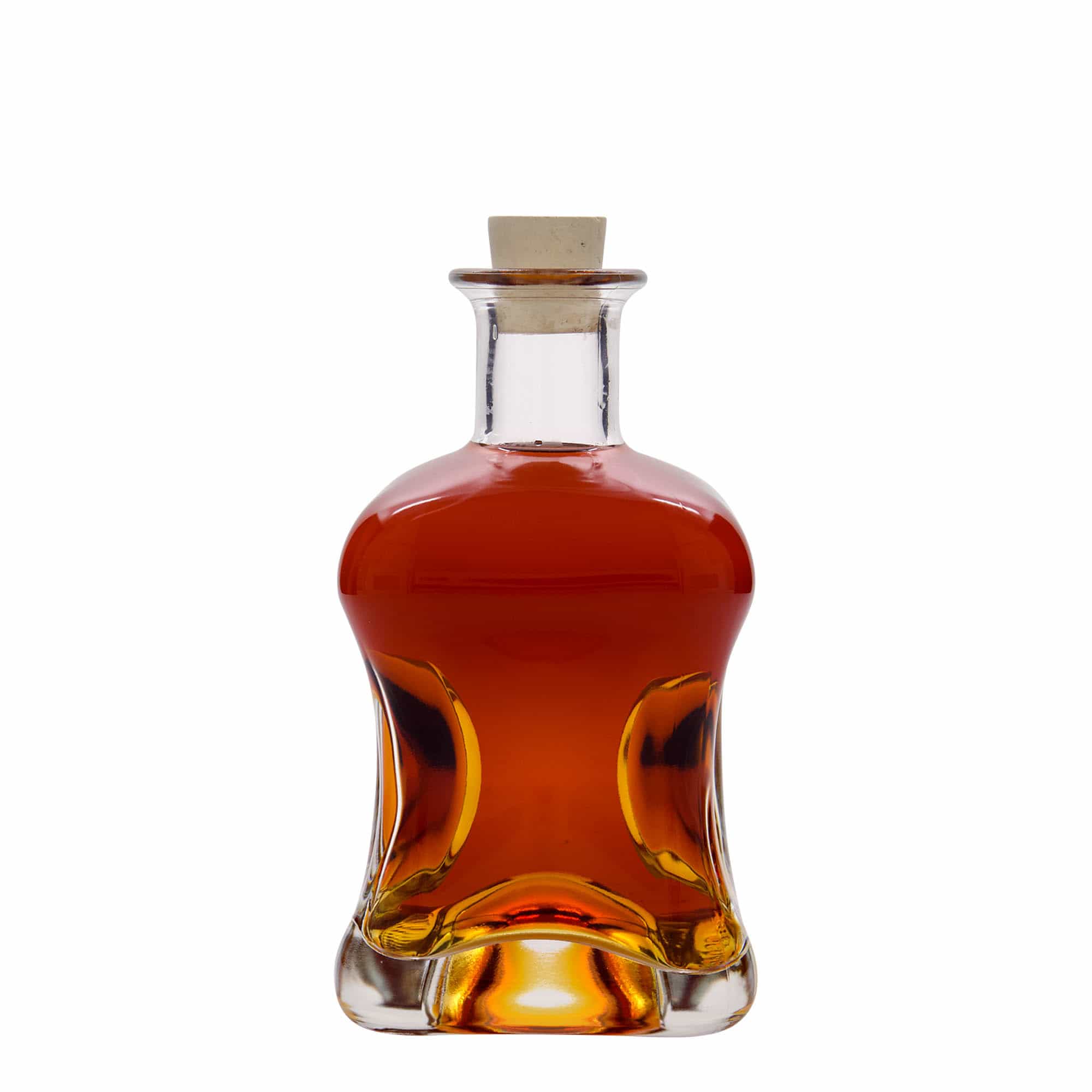Bottiglia di vetro da 500 ml 'Dublin', quadrata, bocca: sughero