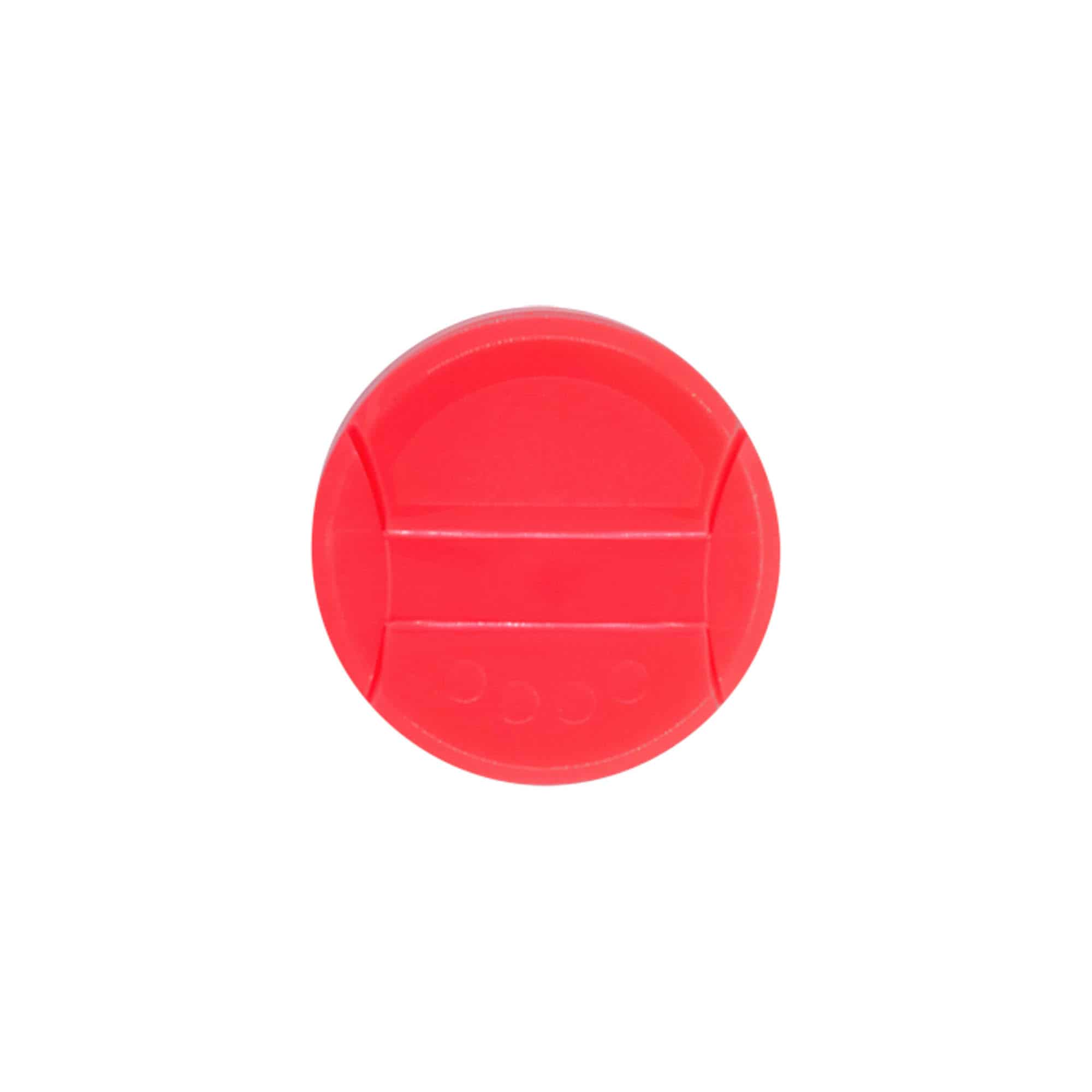Tappo dosatore sale/pepe plastica PP, rosso, per imboccatura: 38/400