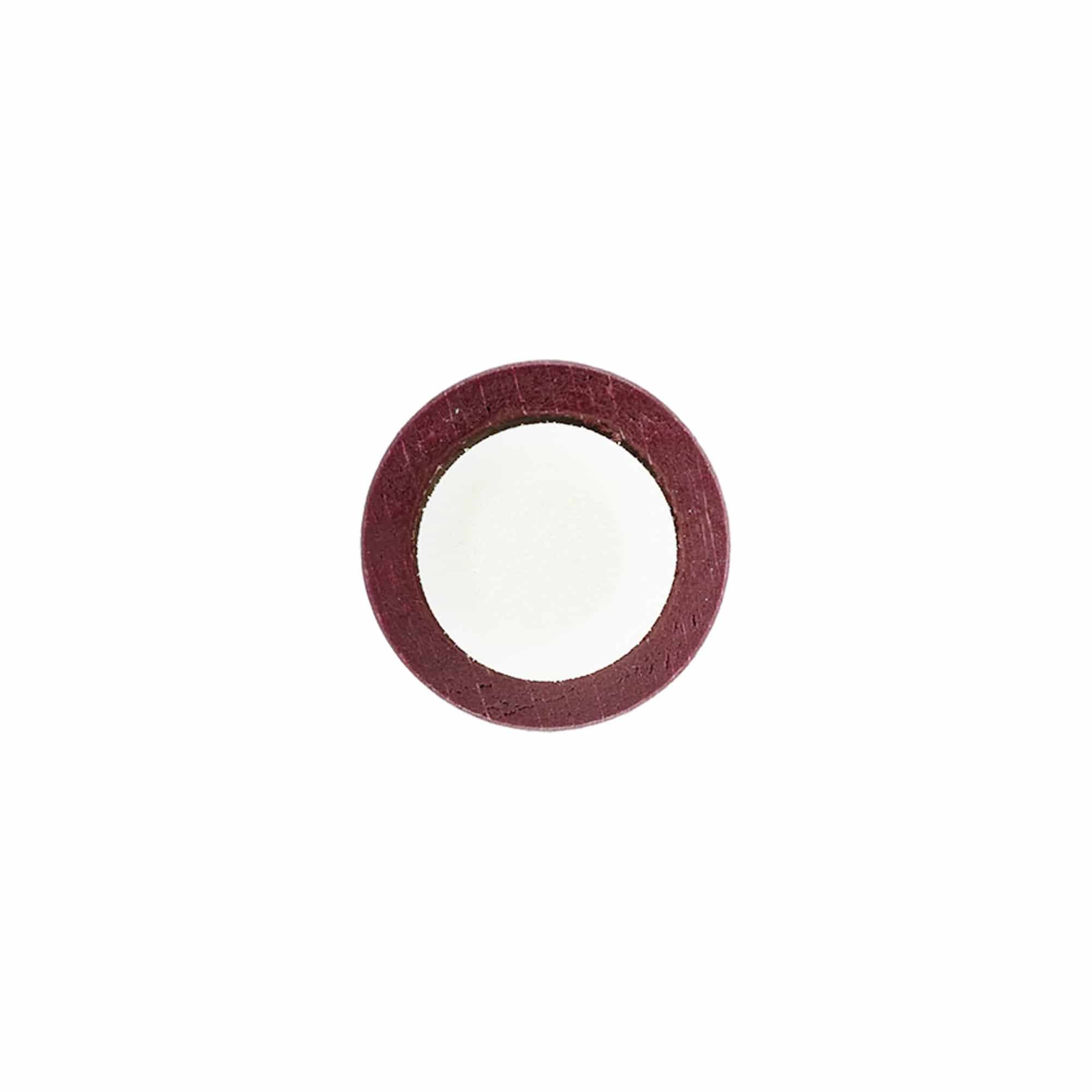 Tappo a manico 19 mm, legno/plastica, bordeaux, per bocca: sughero