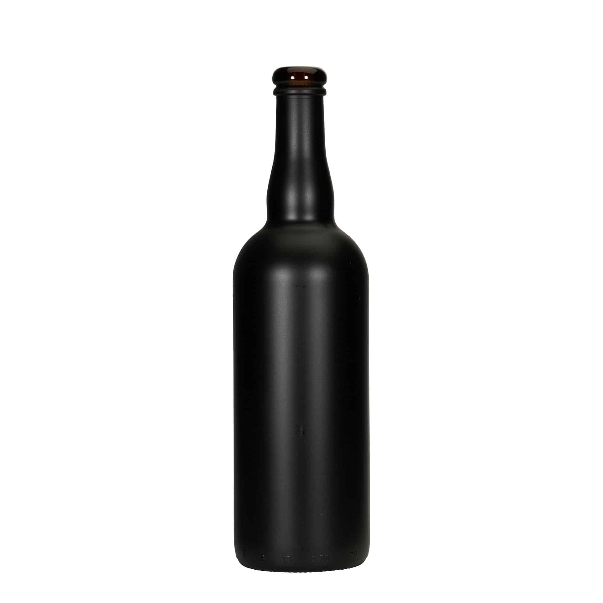 Bottiglia di birra 750 ml Belgio, vetro, nera, bocca: sughero Bottiglia di birra 750 ml Belgio, vetro, nera, bocca: sughero