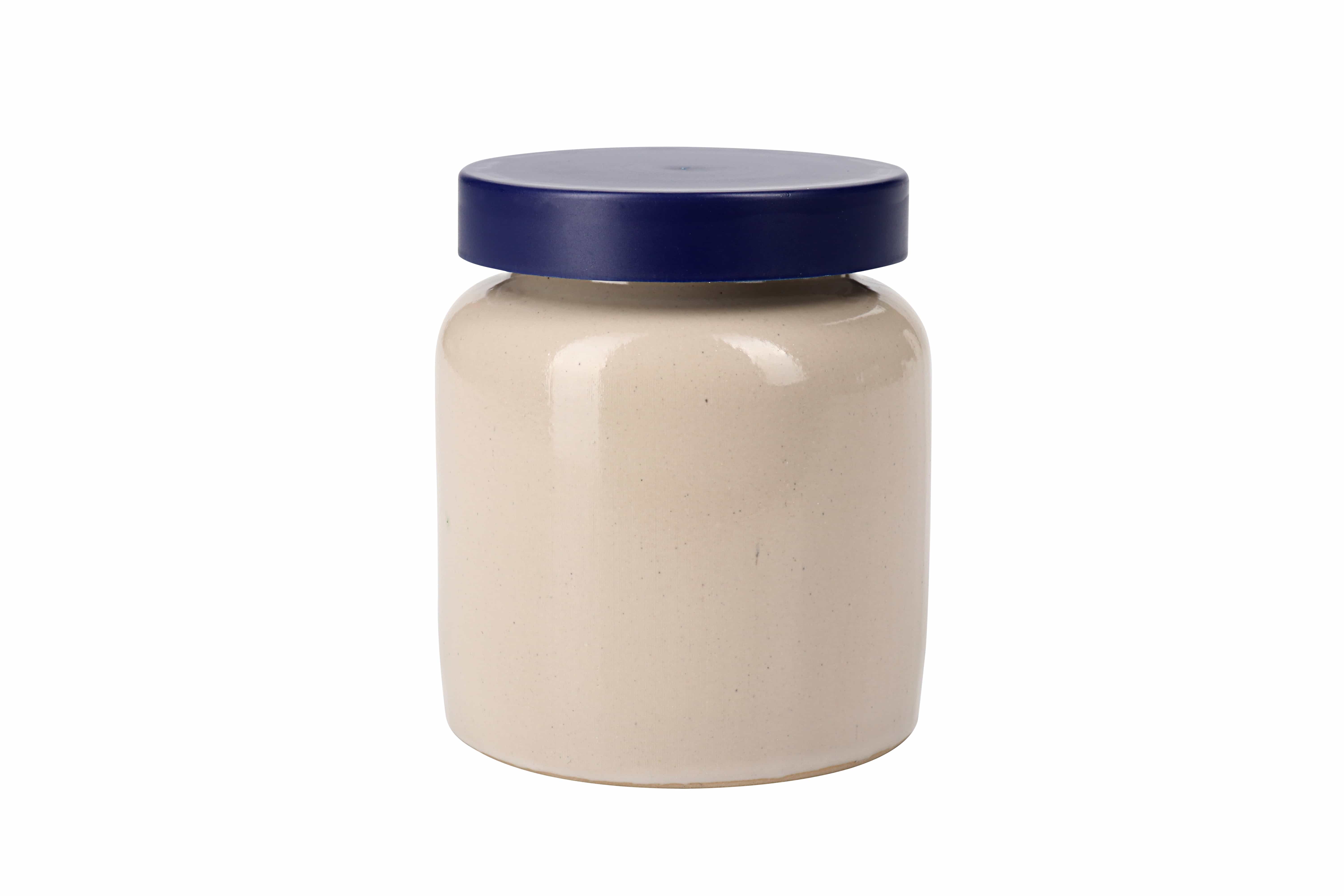 270 ml Vasetto in ceramica/grès, beige, imboccatura: coperchio a calotta