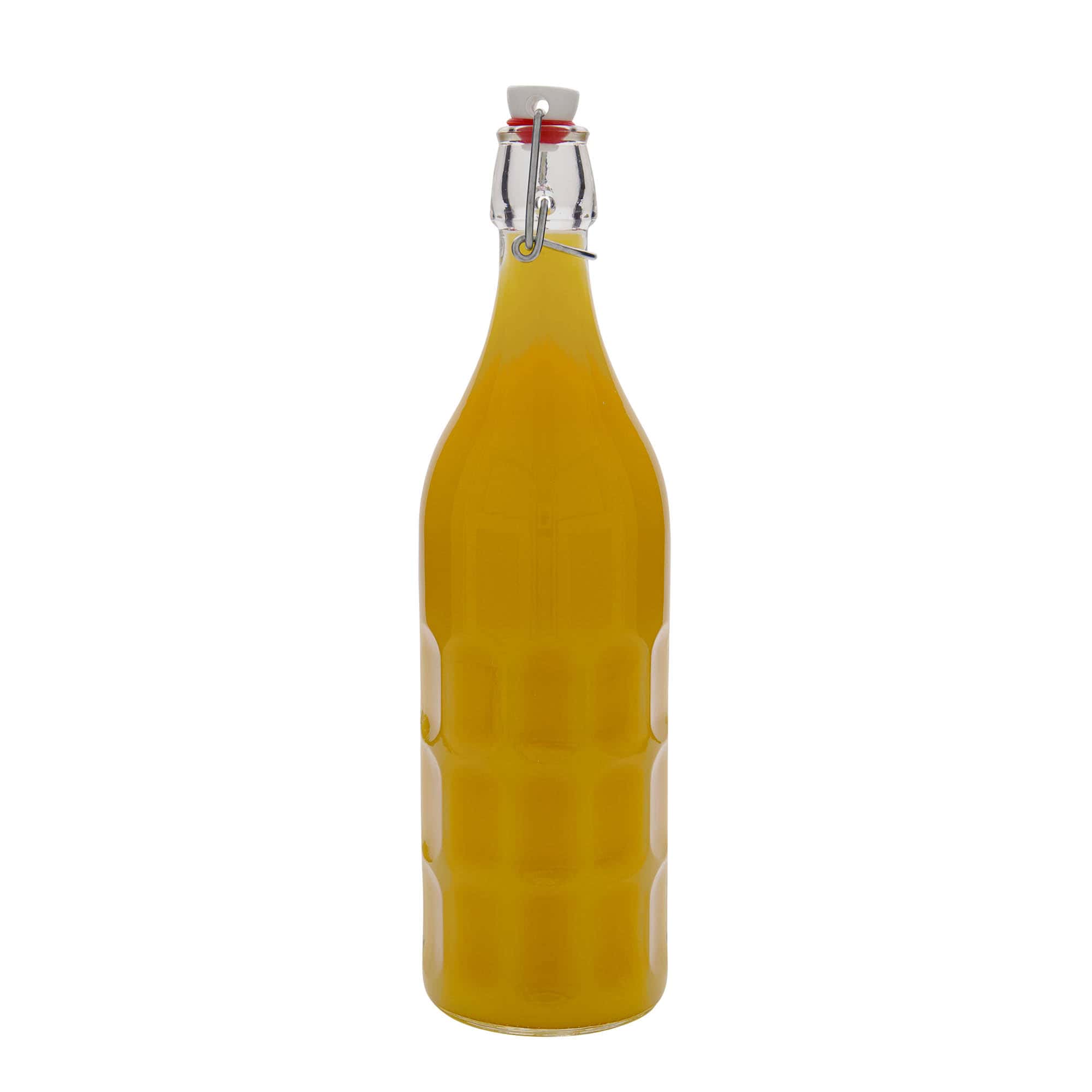 Bottiglia in vetro da 1.000 ml Moresca, apertura: chiusura a leva Bottiglia in vetro da 1.000 ml Moresca, apertura: chiusura a leva