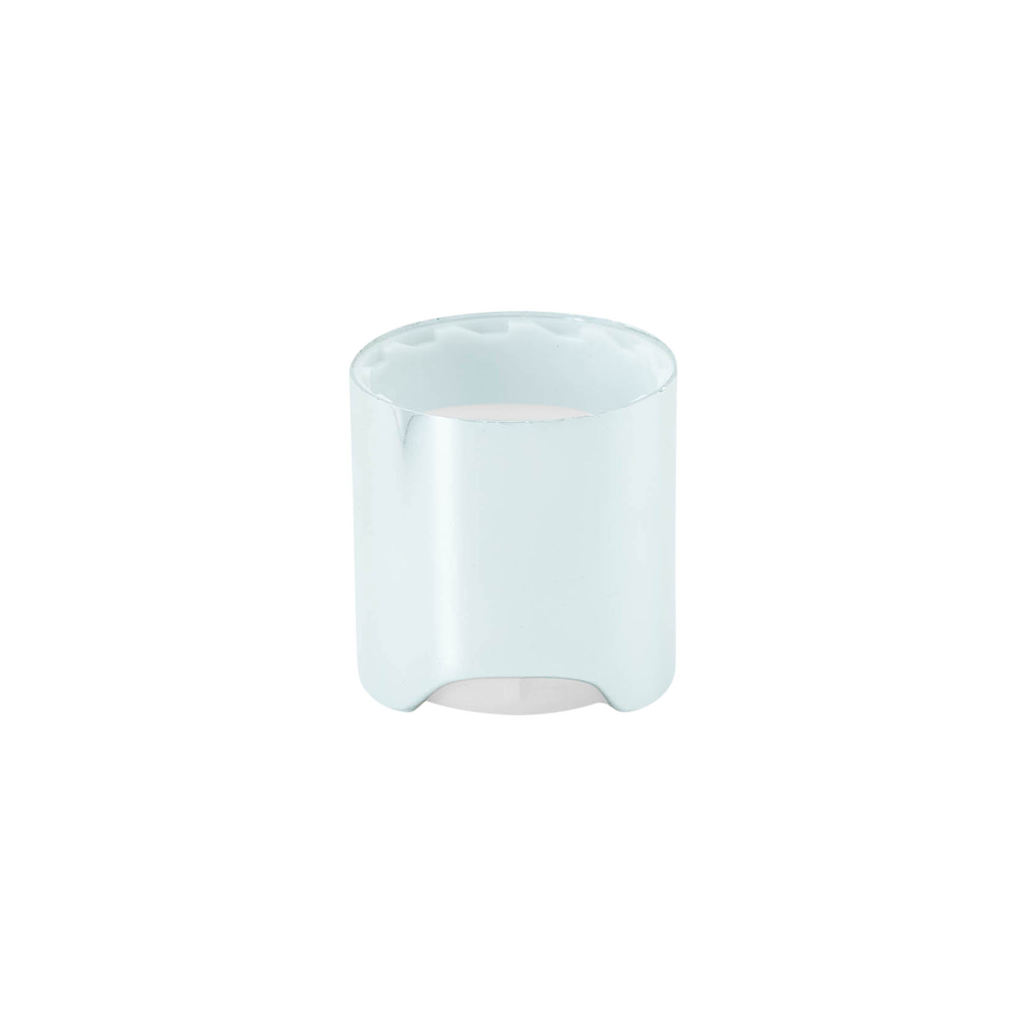 Tappo a vite Disc Top, plastica PP, argento, per bocca: 24/410