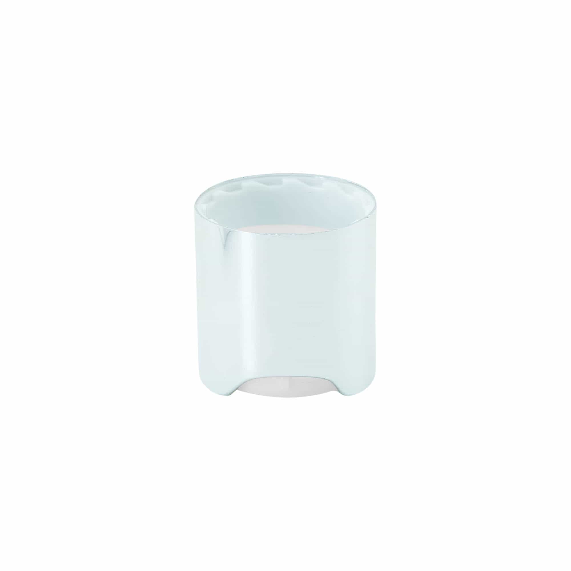 Tappo a vite Disc Top, plastica PP, argento, per bocca: 24/410