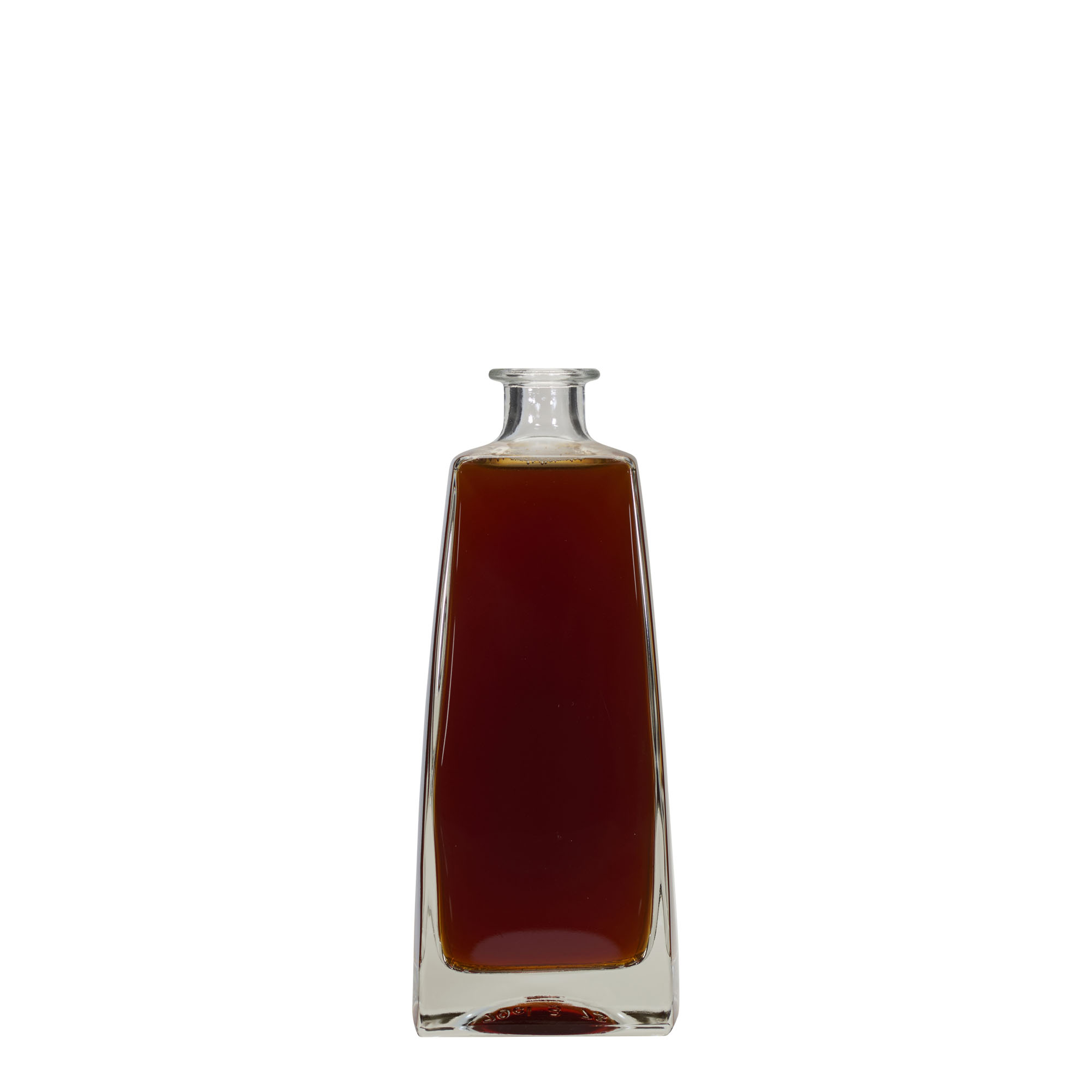 Bottiglia di vetro da 700 ml 'Timmy', rettangolare, bocca: sughero Bottiglia di vetro da 700 ml 'Timmy', rettangolare, bocca: sughero
