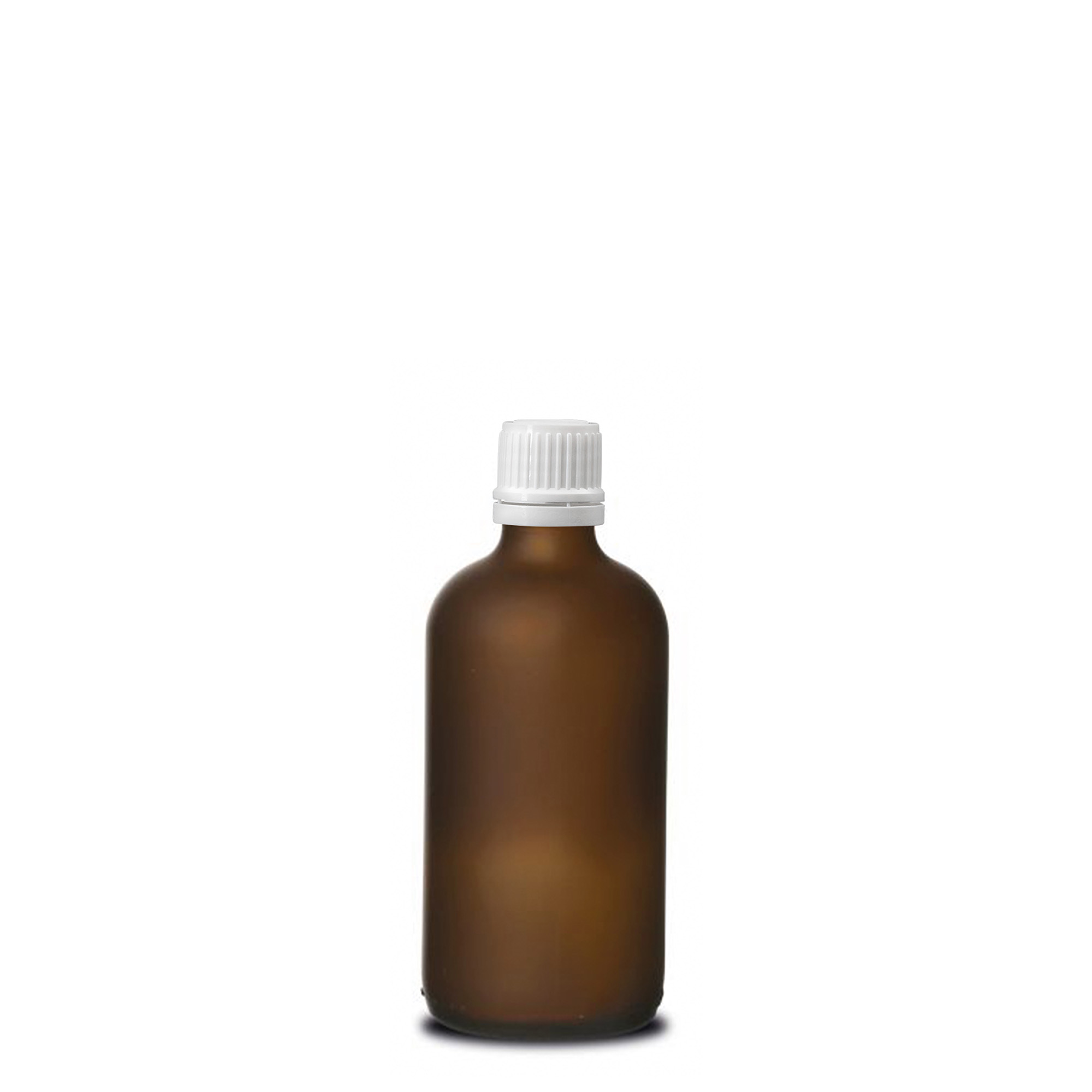 100 ml flacone medico, vetro, marrone satinato, bocca: DIN 18