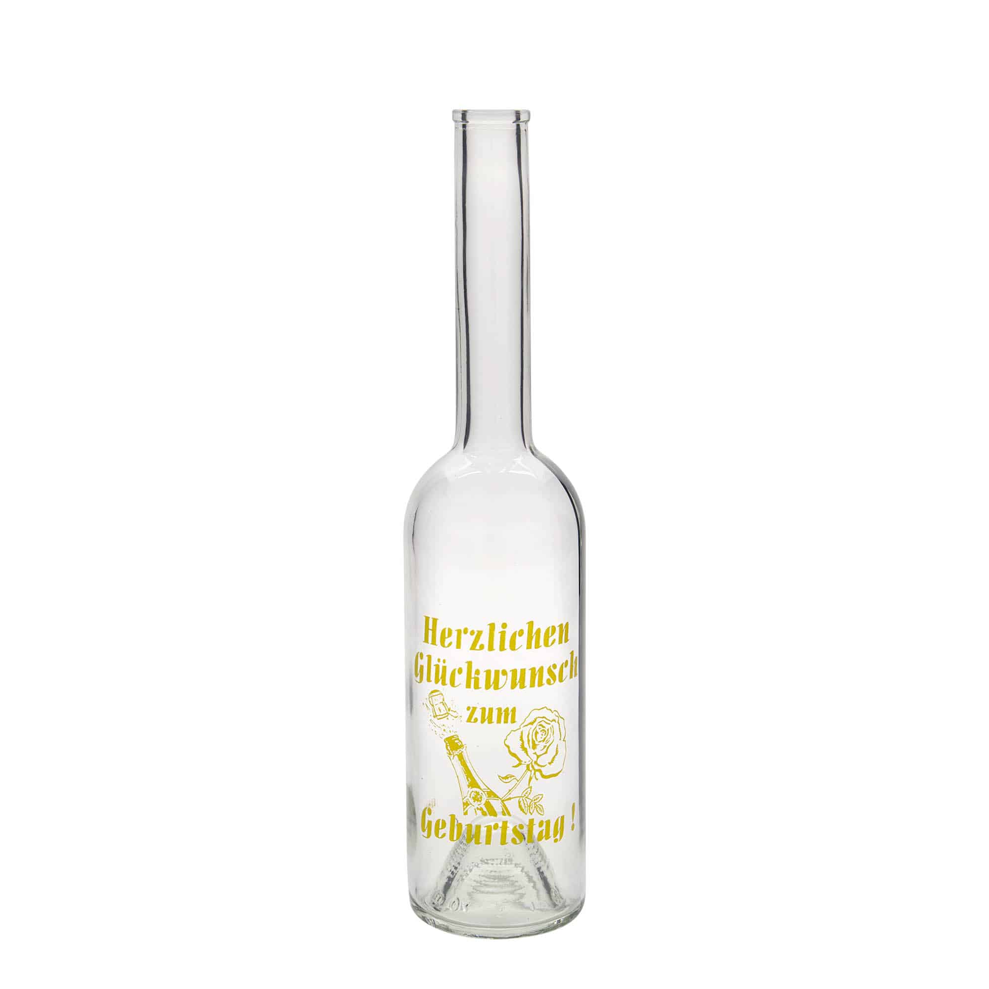 500 ml Bottiglia di vetro 'Opera', motivo: Mela, imboccatura: fascetta 500 ml Bottiglia di vetro 'Opera', motivo: Mela, imboccatura: fascetta
