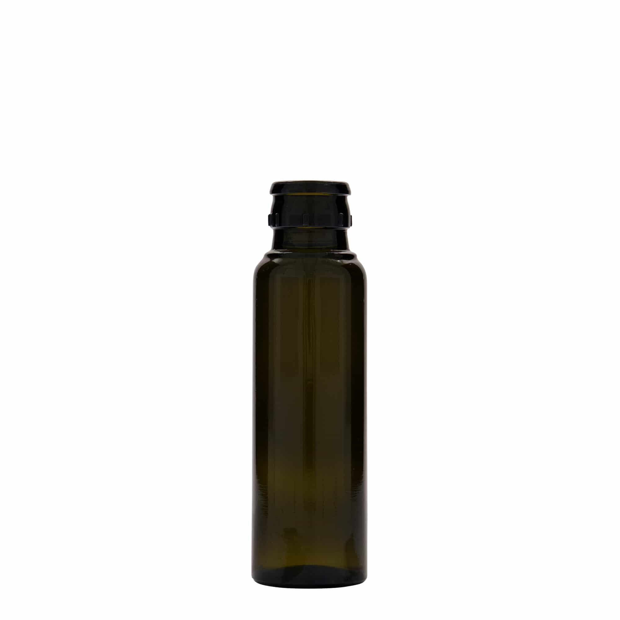 Bottiglia da 100 ml per aceto/olio 'Willy New', vetro, verde antico, bocca: DOP Bottiglia da 100 ml per aceto/olio 'Willy New', vetro, verde antico, bocca: DOP