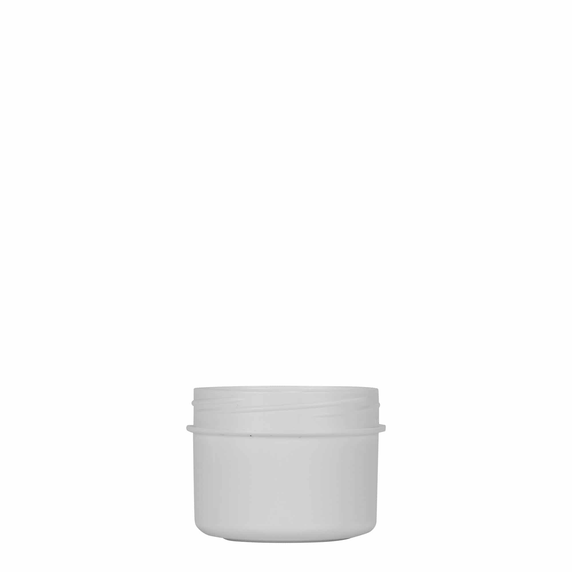 35 ml barattolo in plastica 'White Line', PP, bianco, bocca: chiusura a vite