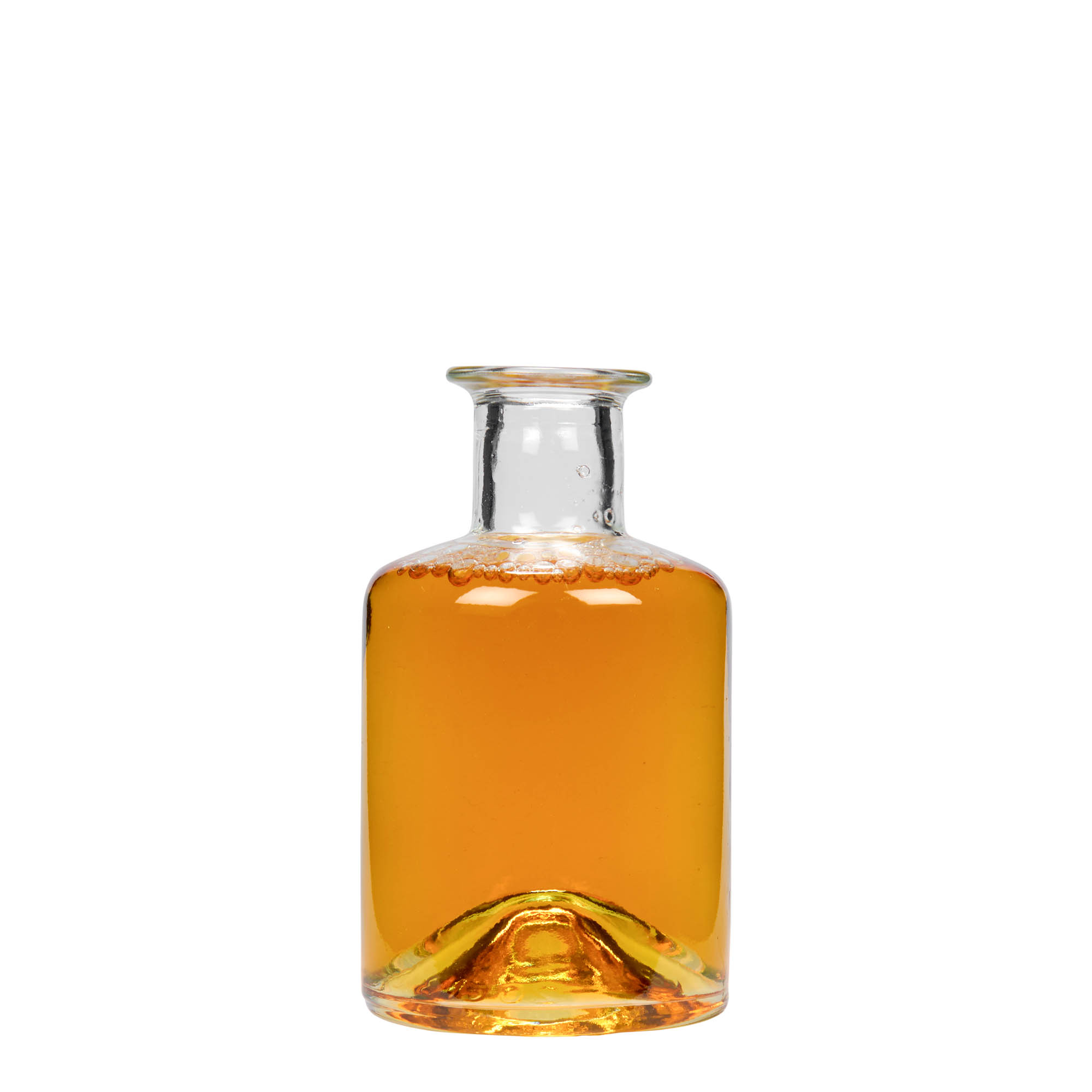 Bottiglia di vetro da 200 ml da farmacista, bocca: tappo di sughero Bottiglia di vetro da 200 ml da farmacista, bocca: tappo di sughero