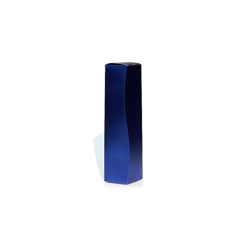 Scatola portabottiglie 'Metallic', rettangolare, cartone, blu reale