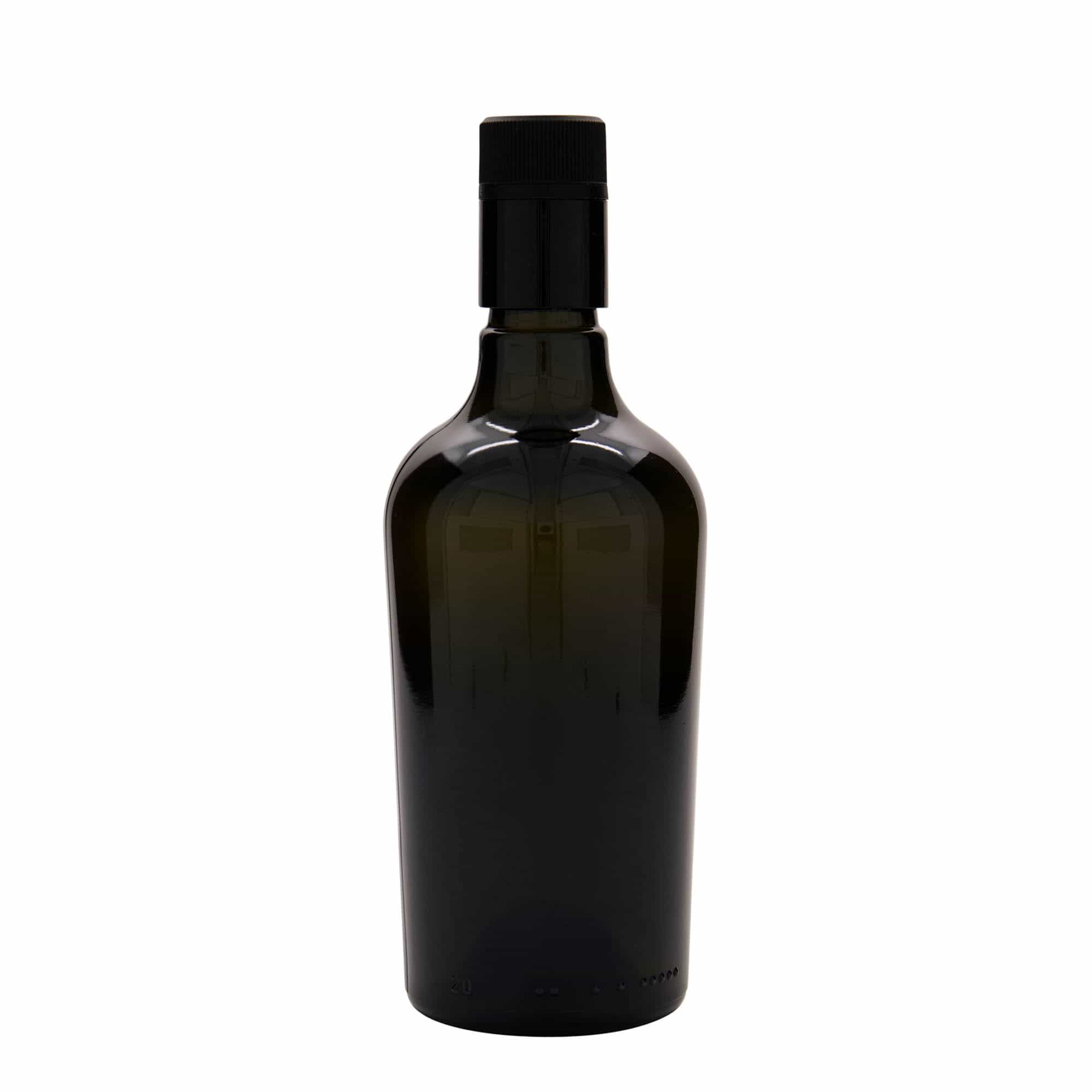500 ml Bottiglia olio/aceto 'Oleum', vetro, verde antico, imboccatura: DOP