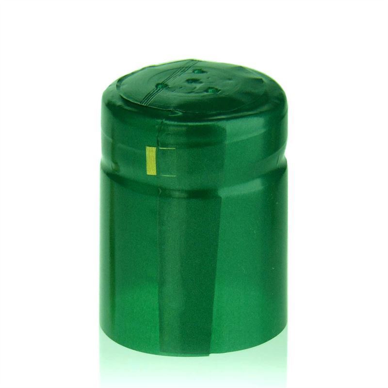 Capsula termoretraibile 32x41, plastica PVC, verde smeraldo Capsula termoretraibile 32x41, plastica PVC, verde smeraldo