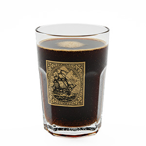 bicchiere da bere Esempio di prodotto: bicchiere da bere pieno con logo