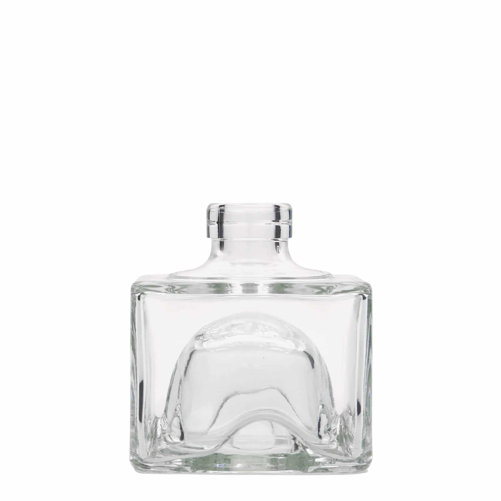 Bottiglia di vetro da 200 ml 'Cocolores', quadrata, bocca: sughero