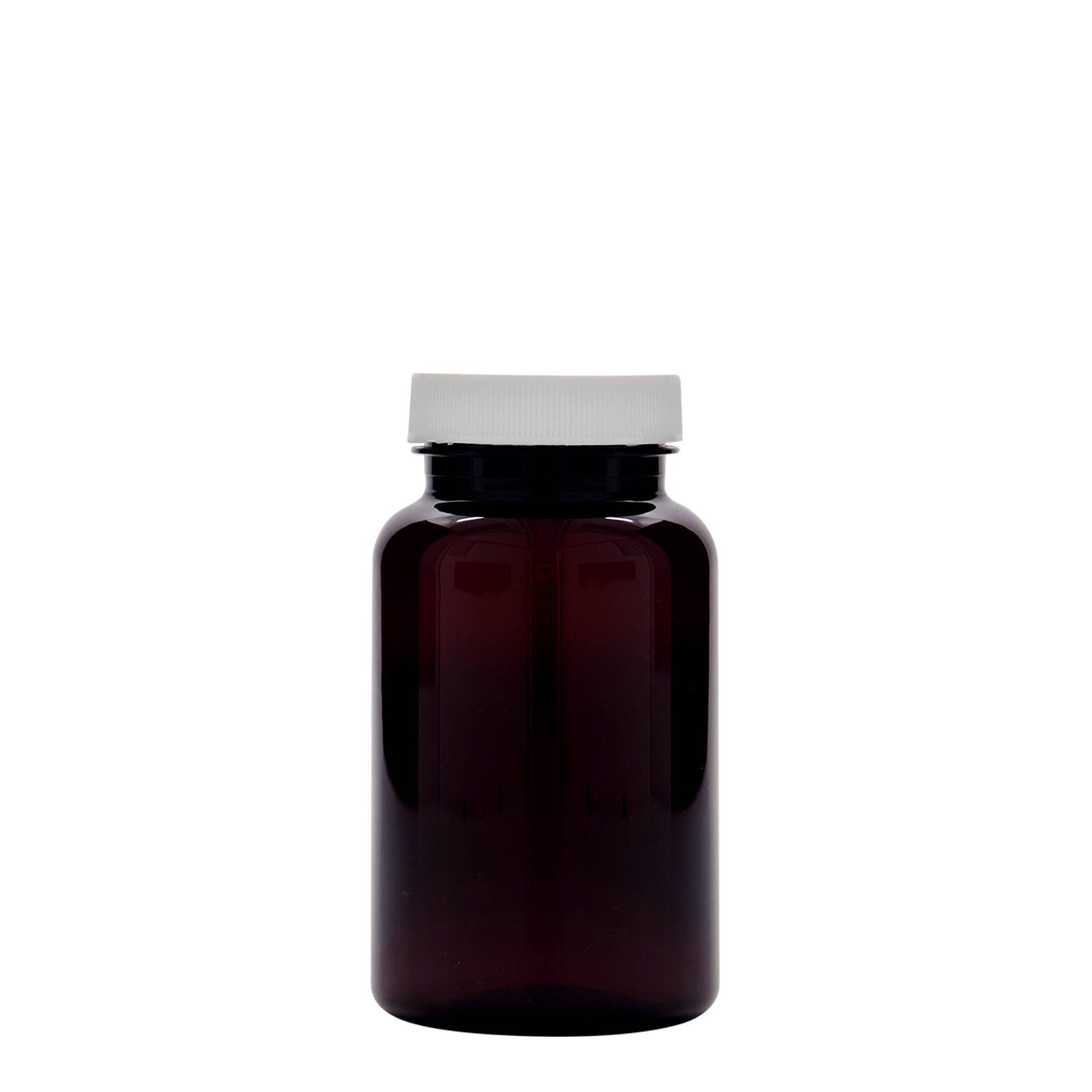 200 ml flacone PET, plastica, marrone, bocca: 45/400