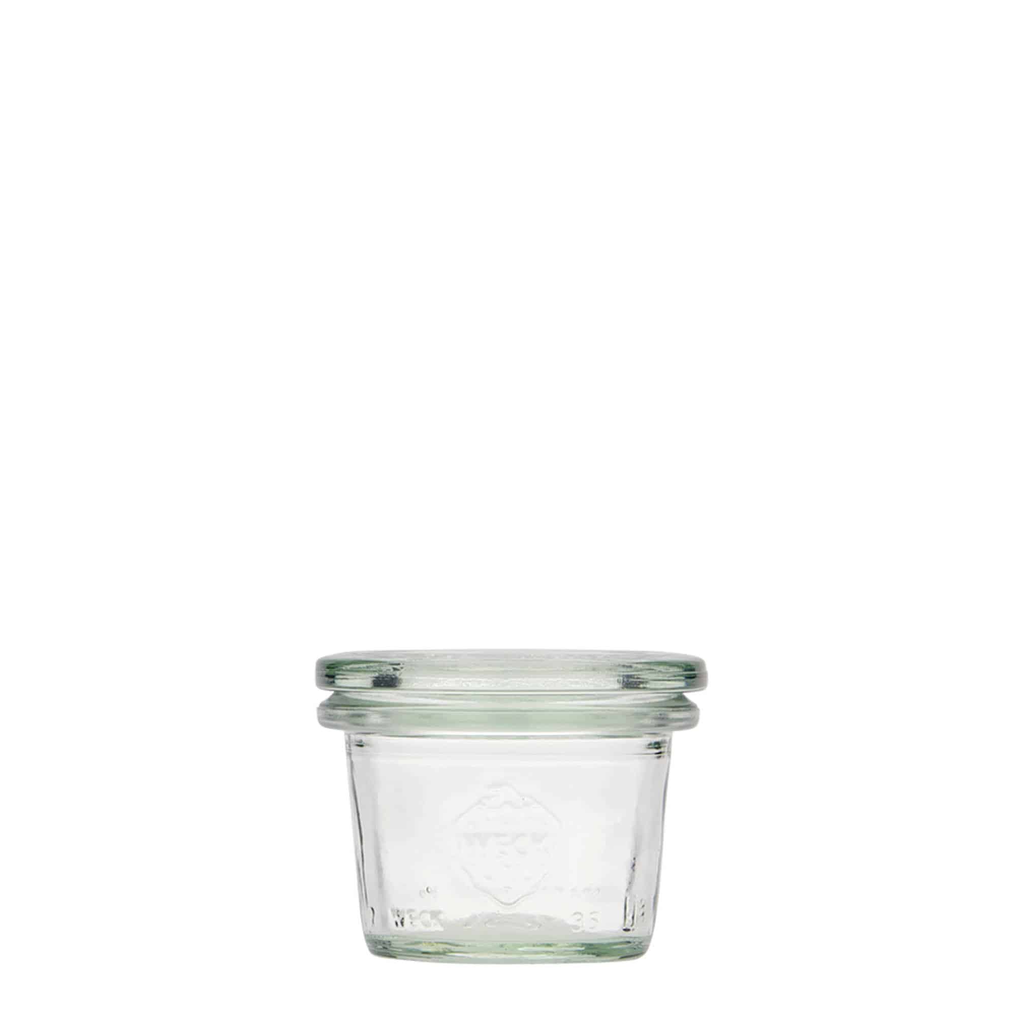 35 ml Vasetto WECK Dritto, vetro, imboccatura: bordo rotondo 35 ml Vasetto WECK Dritto, vetro, imboccatura: bordo rotondo