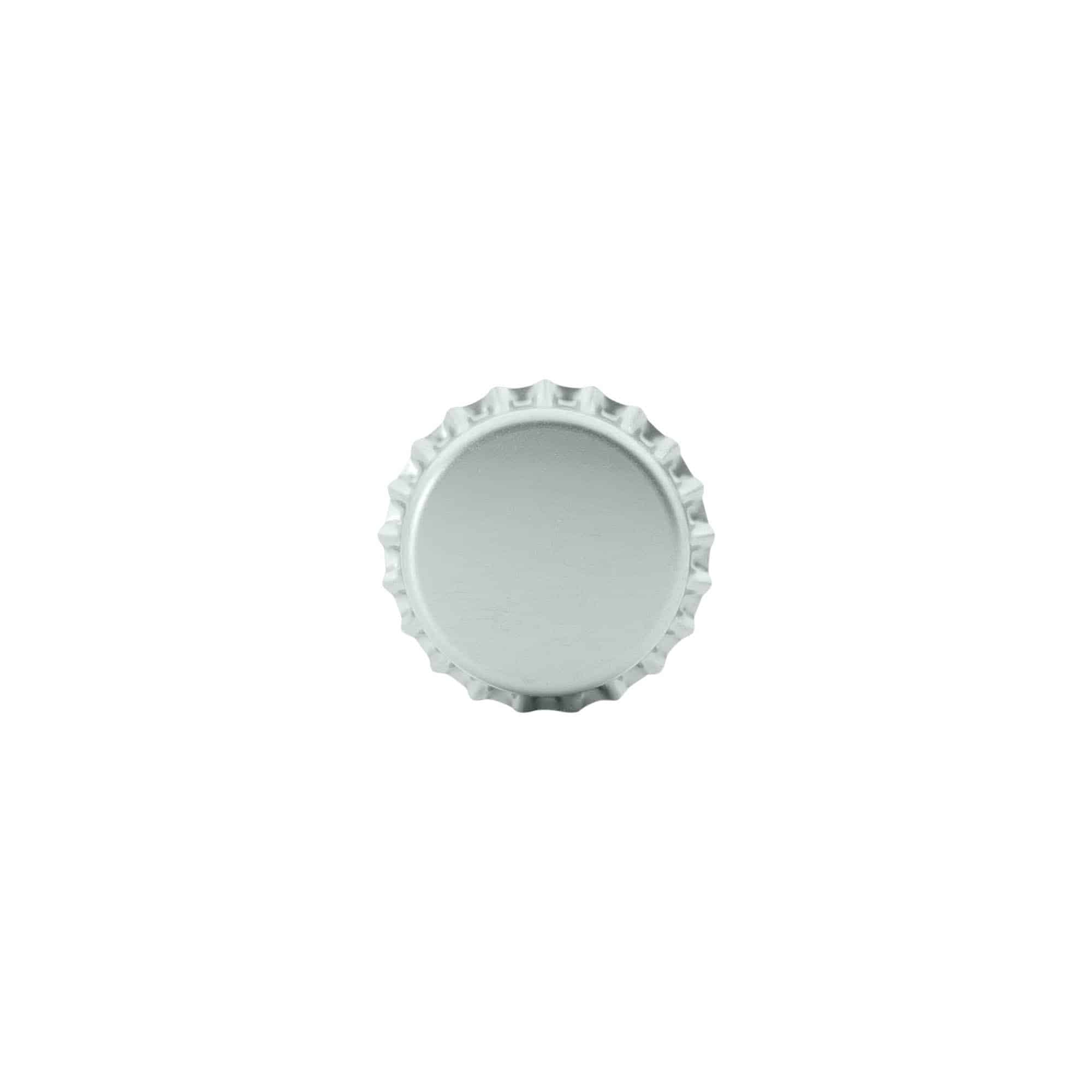 Tappi a corona 26 mm, metallo, argento