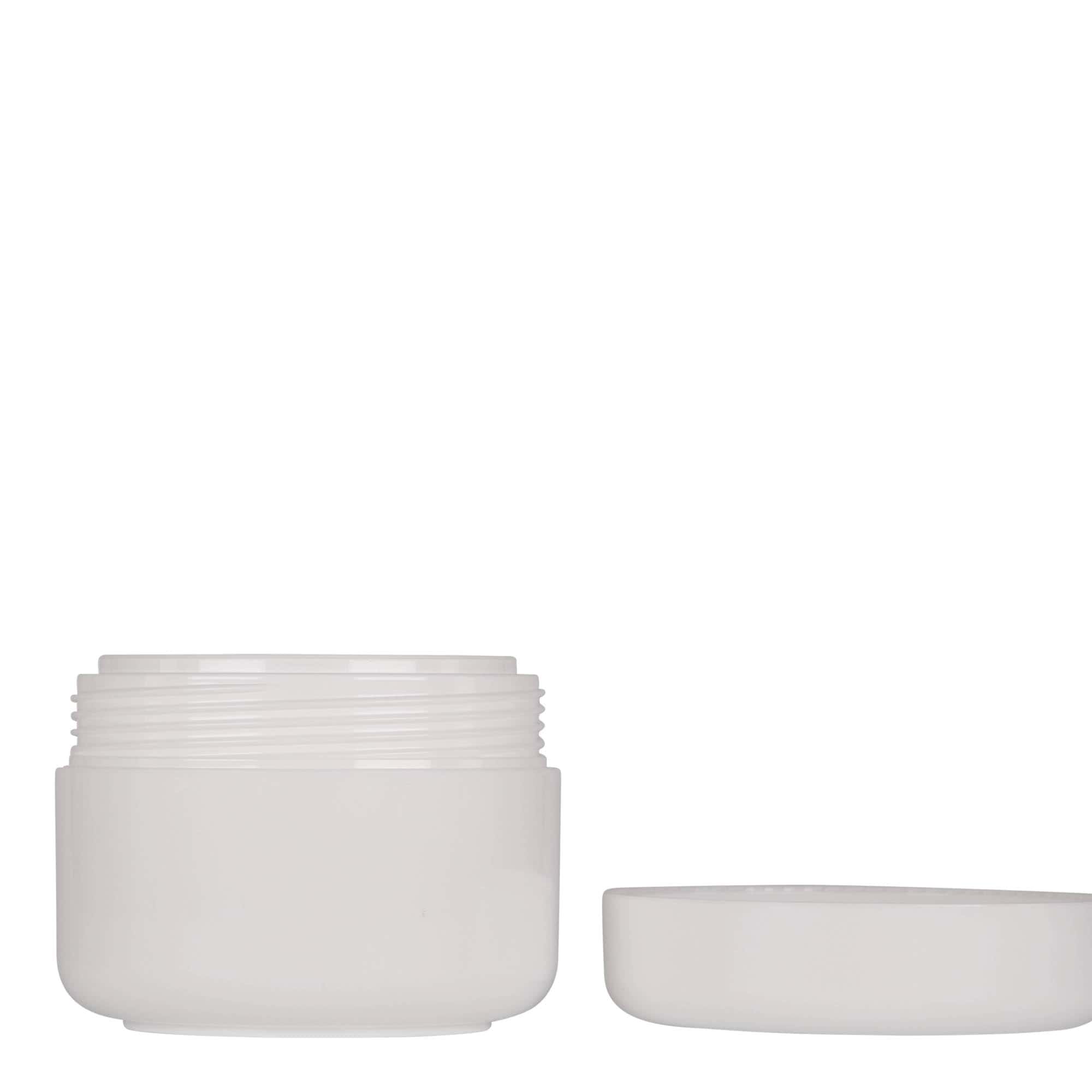 100 ml barattolo in plastica 'Bianca', PP, bianco, apertura: chiusura a vite