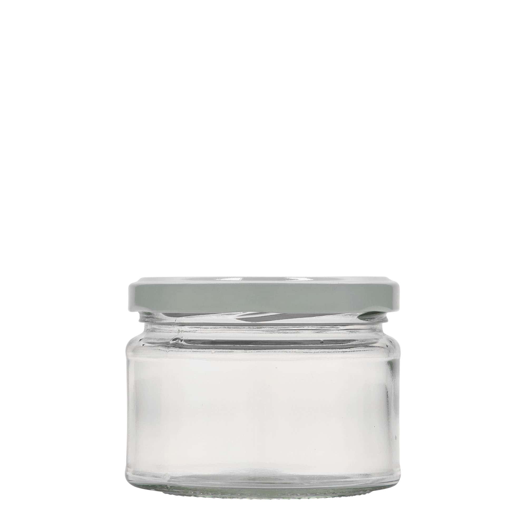 280 ml barattolo rotondo piatto, bocca: Twist-Off (TO 82)