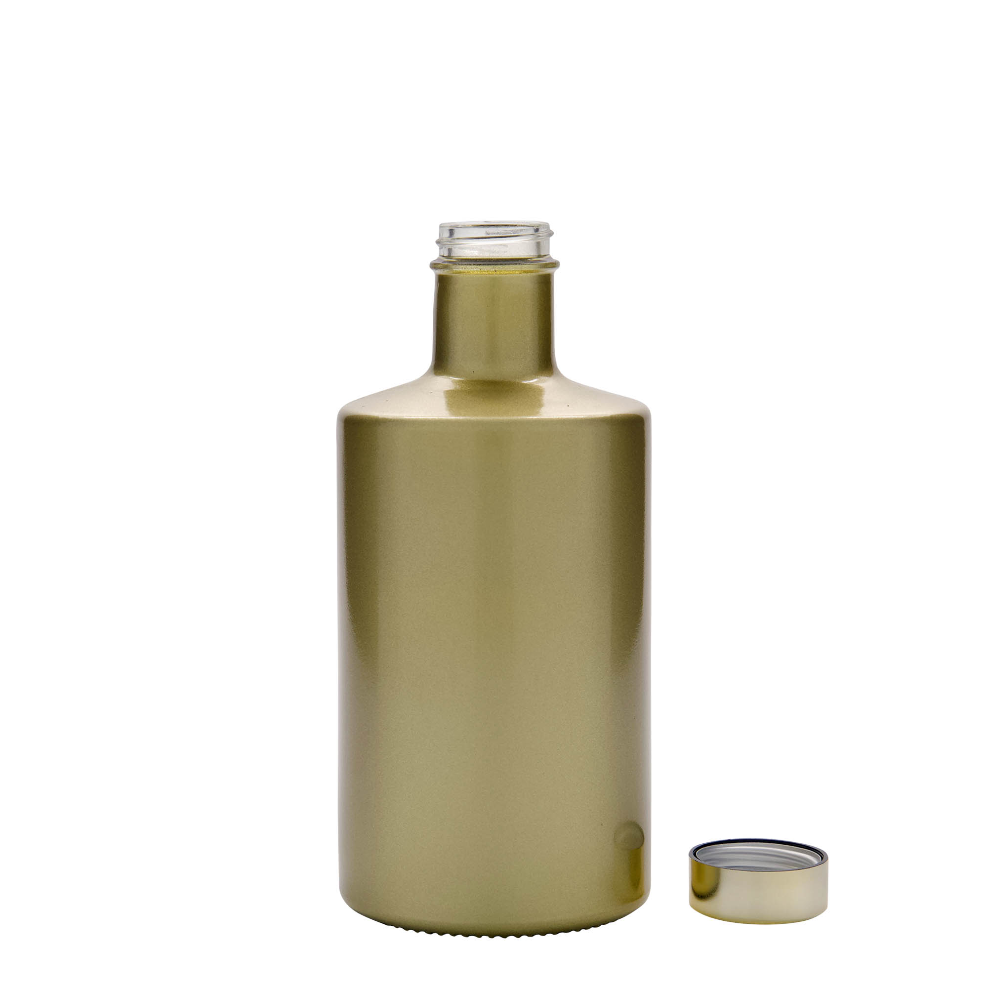 Bottiglia di vetro da 500 ml 'Caroline', oro, bocca: GPI 33 Bottiglia di vetro da 500 ml 'Caroline', oro, bocca: GPI 33
