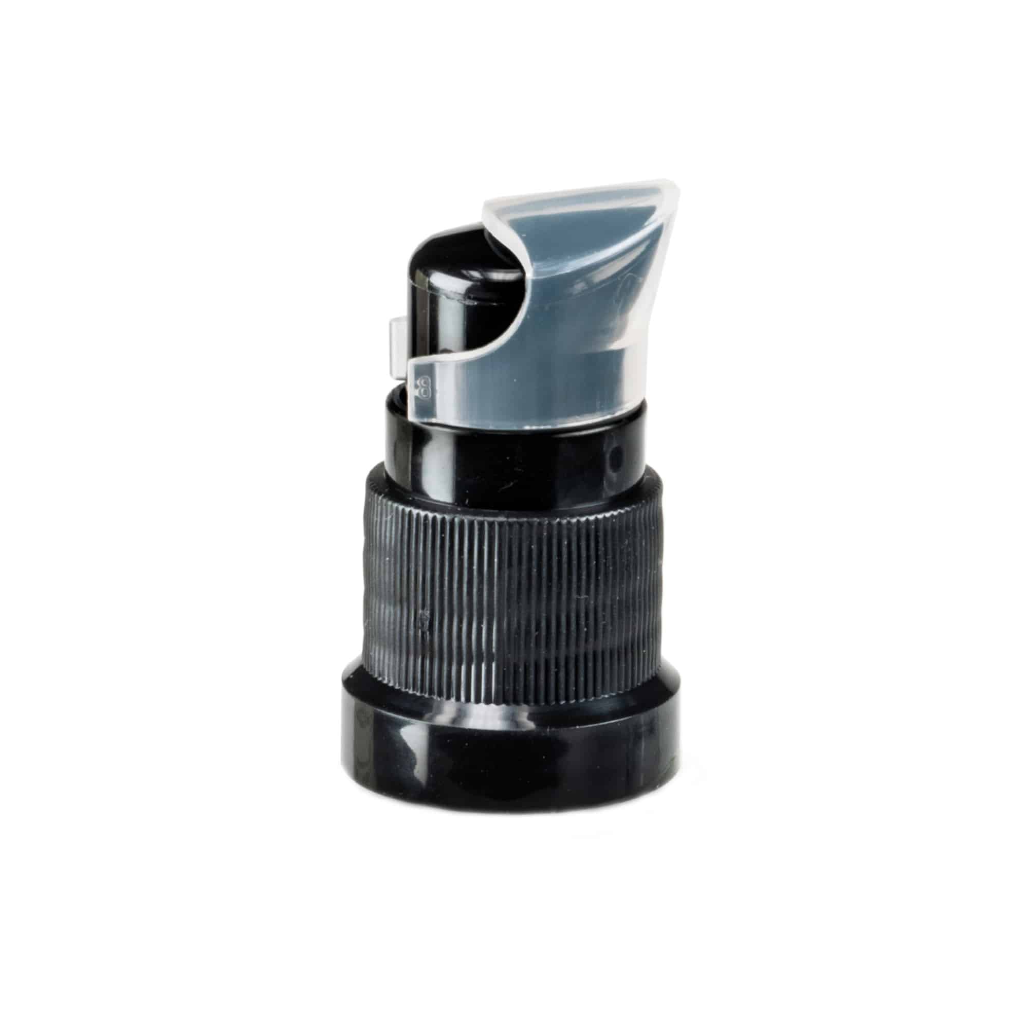 Tappo a vite con pompa per lozione, plastica PP, nero, per bocca: DIN 18 Tappo a vite con pompa per lozione, plastica PP, nero, per bocca: DIN 18