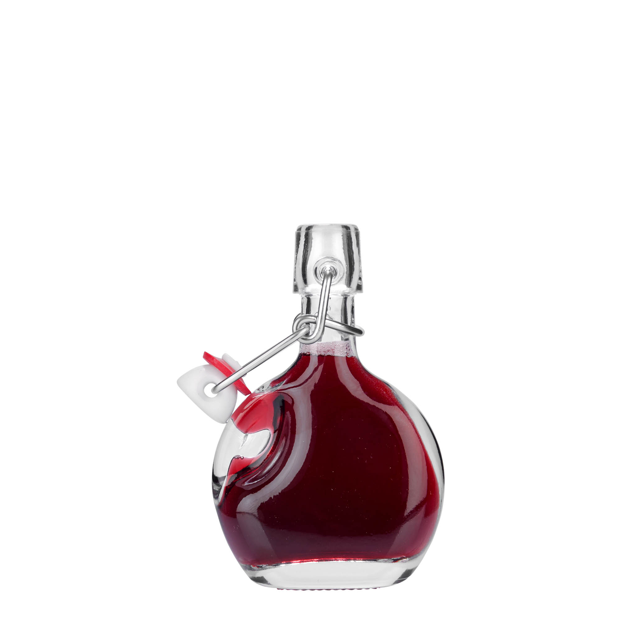 Bottiglia di vetro da 40 ml 'Lukas', ovale, bocca: chiusura a leva Bottiglia di vetro da 40 ml 'Lukas', ovale, bocca: chiusura a leva