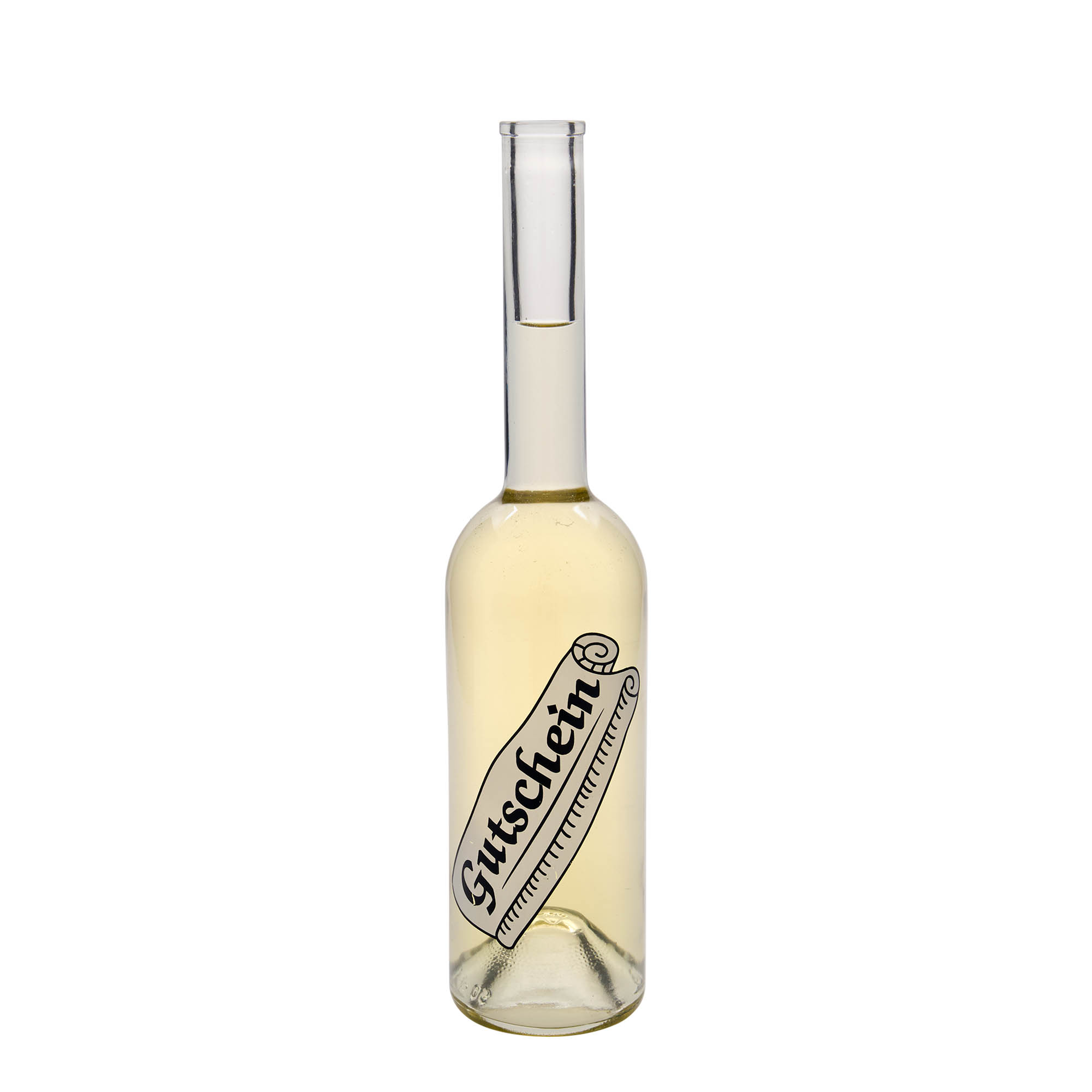 Bottiglia di vetro da 500 ml 'Opera', motivo: buono, bocca: sughero Bottiglia di vetro da 500 ml 'Opera', motivo: buono, bocca: sughero