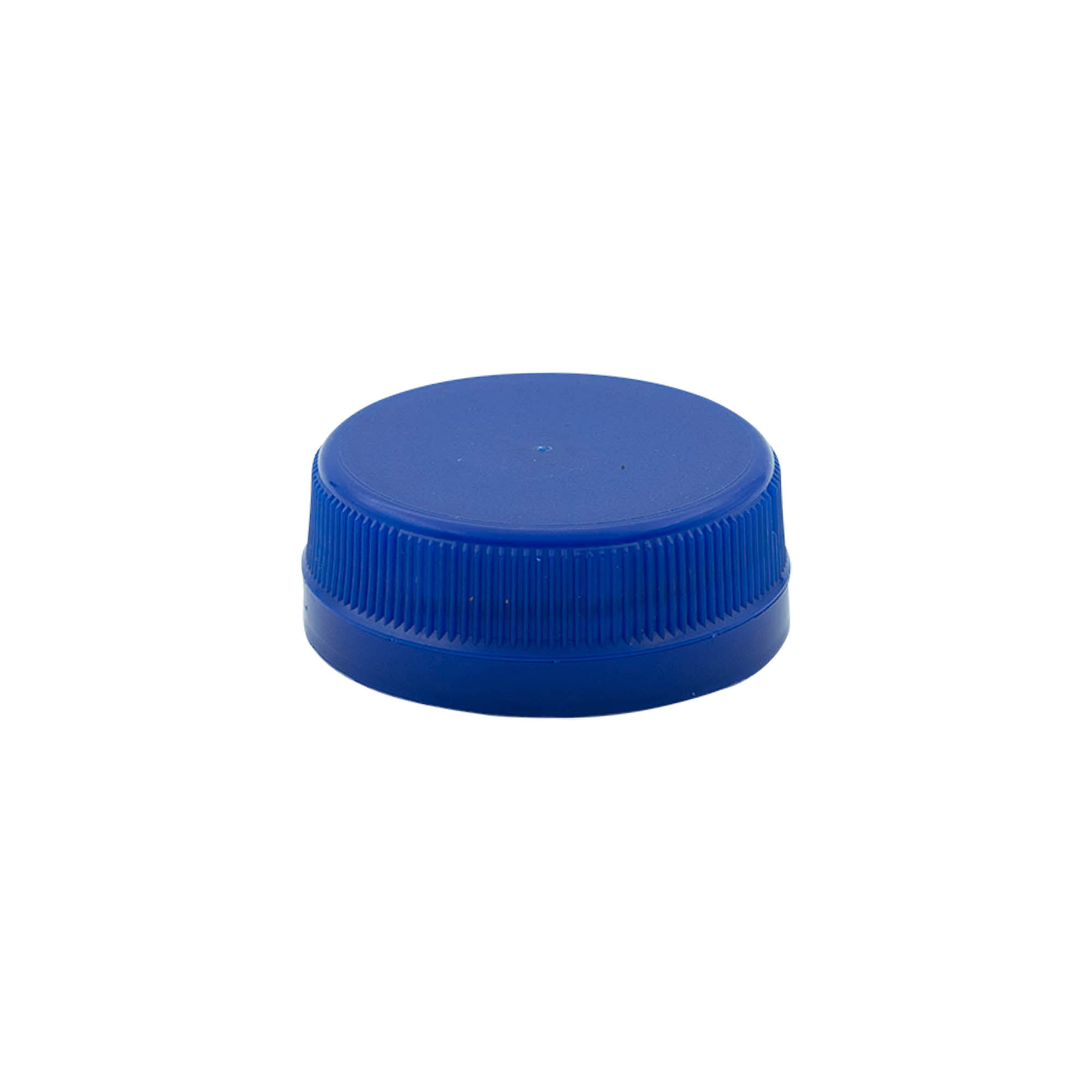 Tappo a vite con filetto doppio, plastica PE, blu, per bocca: PET 38 mm