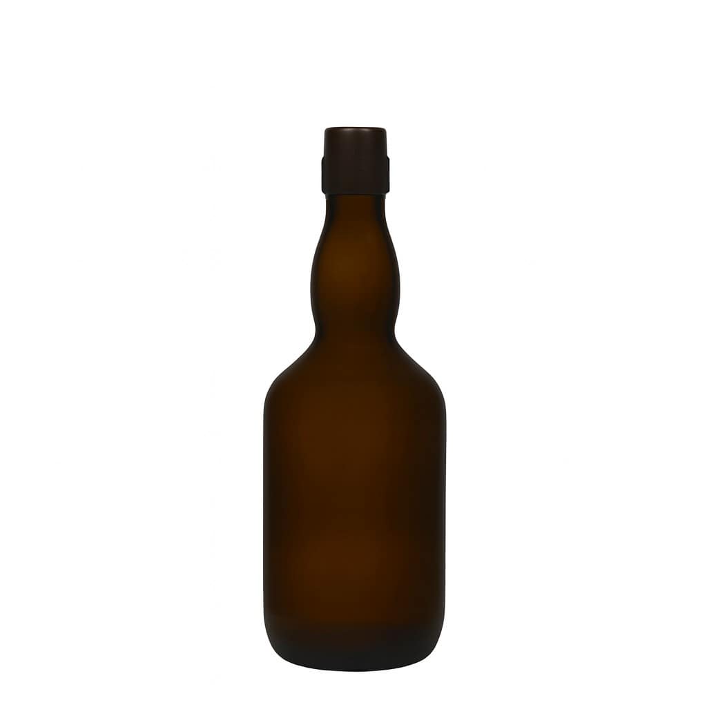 Bottiglia di birra da 500 ml, collo a campana, vetro, verde antico, bocca: chiusura a leva