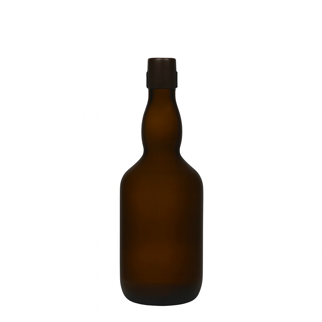 Bottiglia di birra da 500 ml, collo a campana, vetro, verde antico, bocca: chiusura a leva