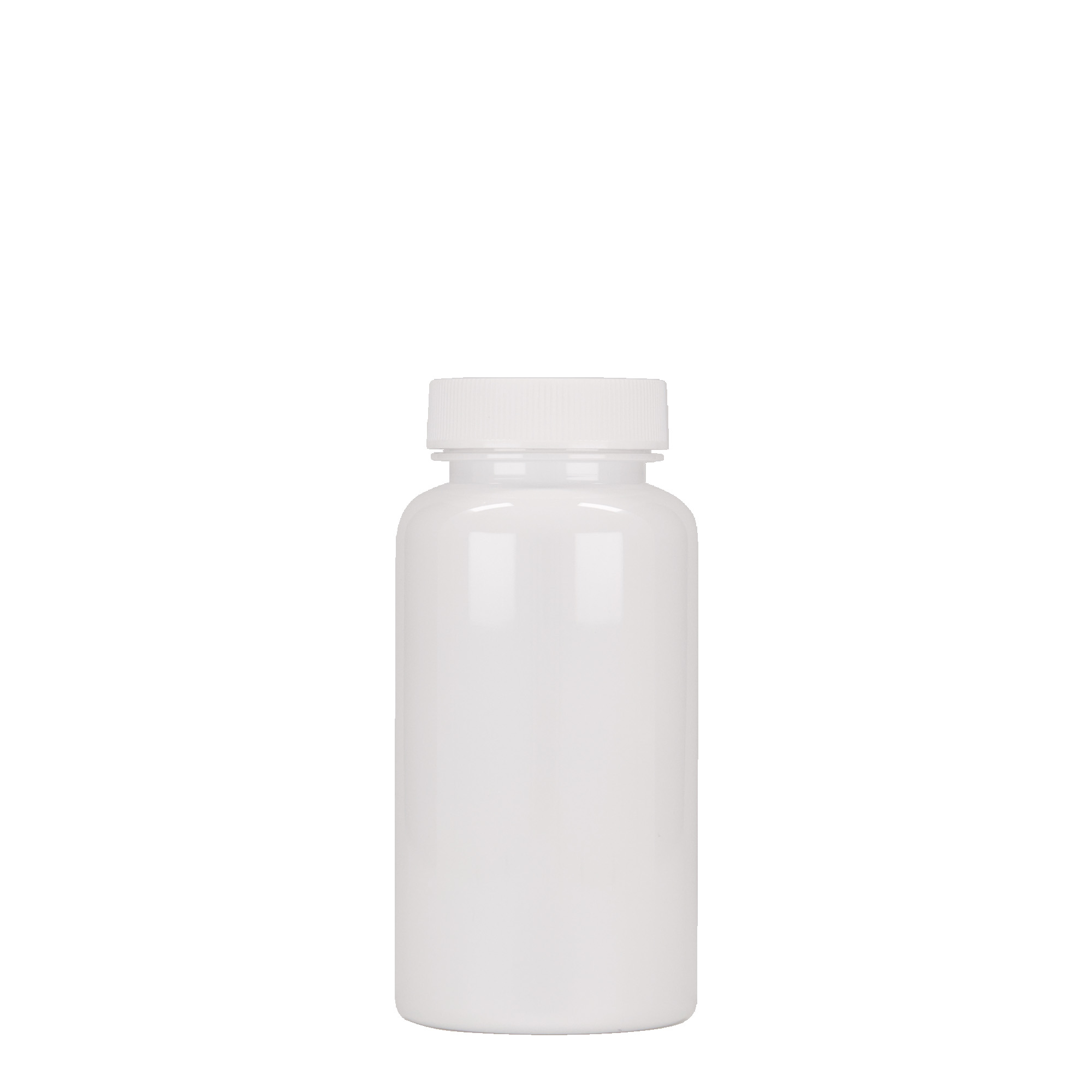 150 ml flacone PET, plastica, bianco, bocca: 38/400