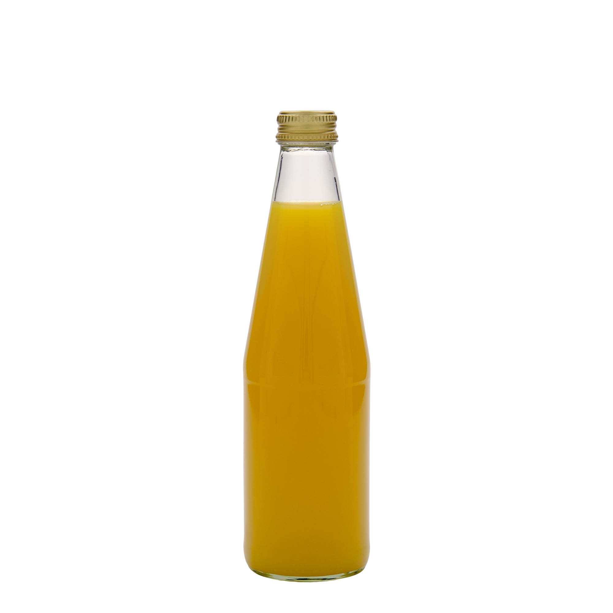 Bottiglia universale da 330 ml a forma di carota, vetro, bocca: PP 28 Bottiglia universale da 330 ml a forma di carota, vetro, bocca: PP 28