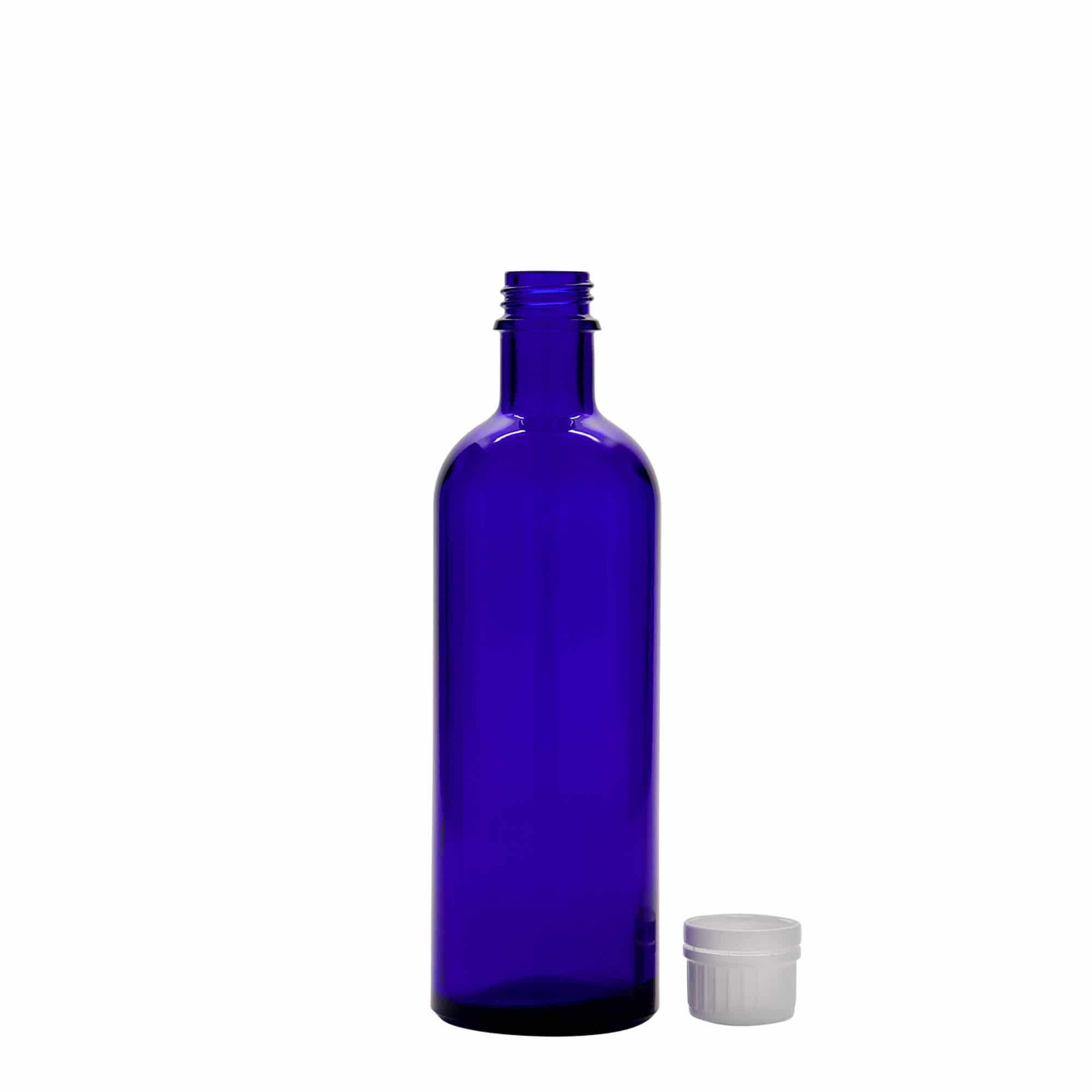 200 ml Flacone farmaceutico, vetro, blu reale, imboccatura: DIN 22