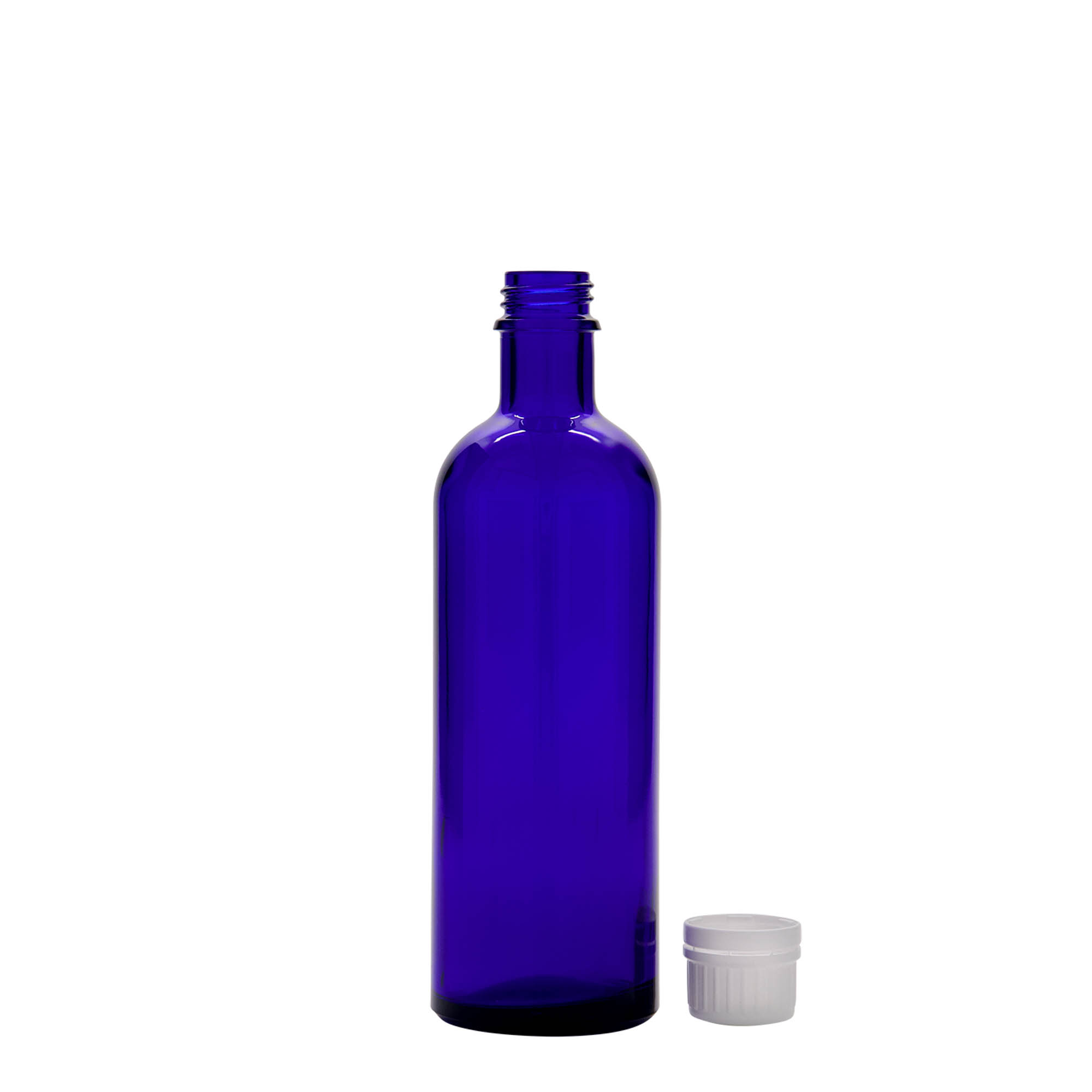 200 ml bottiglia medicinale, vetro, blu reale, bocca: DIN 22 200 ml bottiglia medicinale, vetro, blu reale, bocca: DIN 22