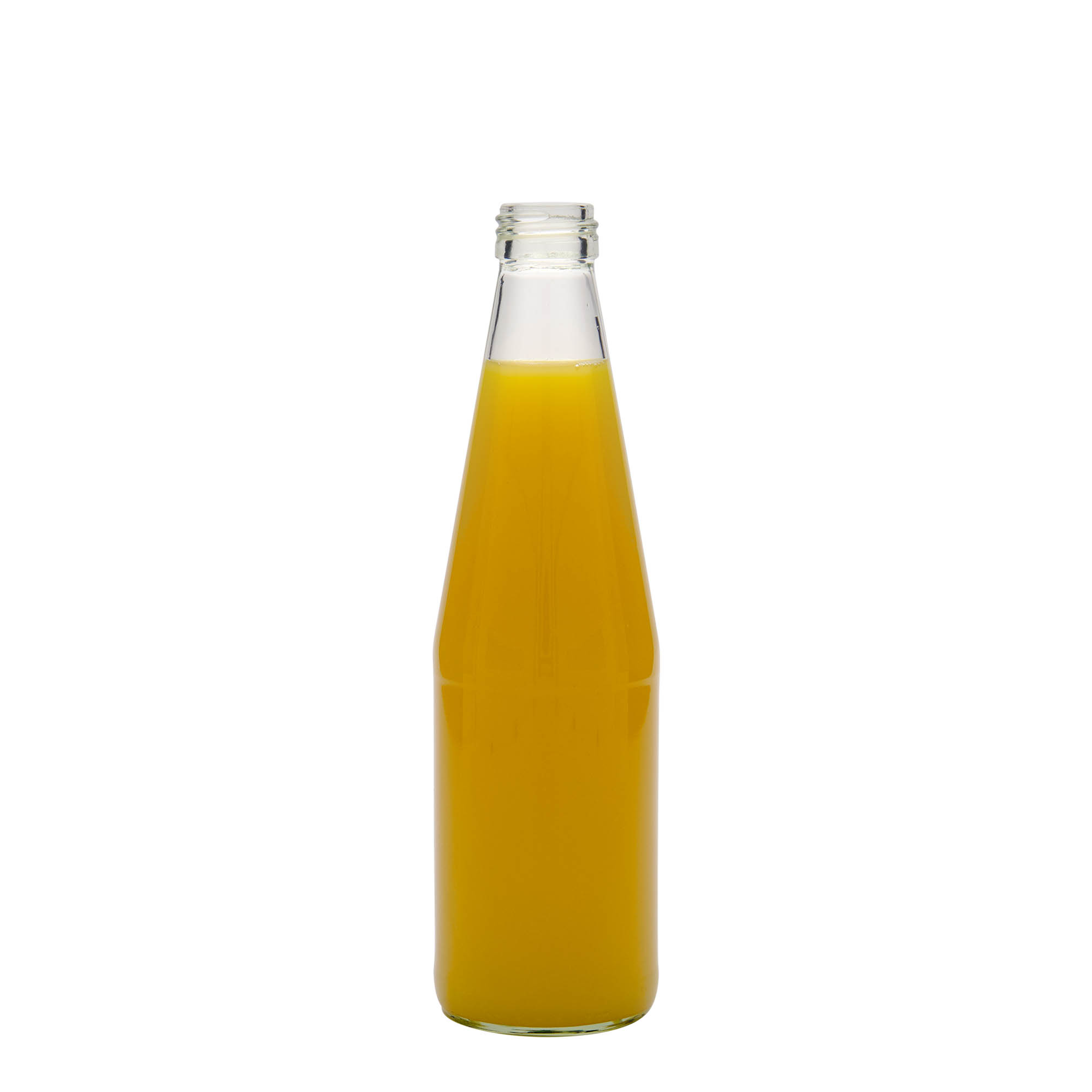 Bottiglia universale da 330 ml a forma di carota, vetro, bocca: PP 28 Bottiglia universale da 330 ml a forma di carota, vetro, bocca: PP 28
